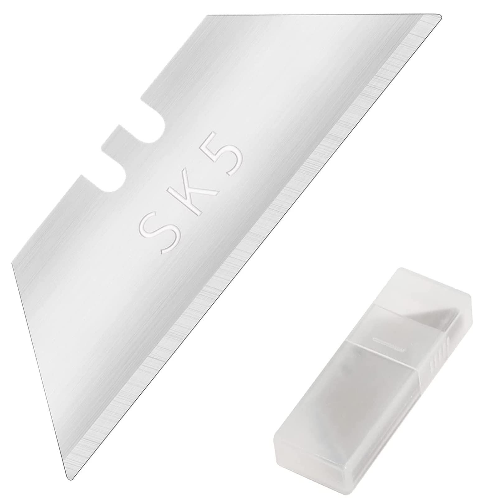 50-Pack Heavy-Duty Utility Knife Blades - SK5 High Carbon Steel Box Cutter Replacement Razor Blades for Crafting, Packaging, DIY Projects & Industrial Use