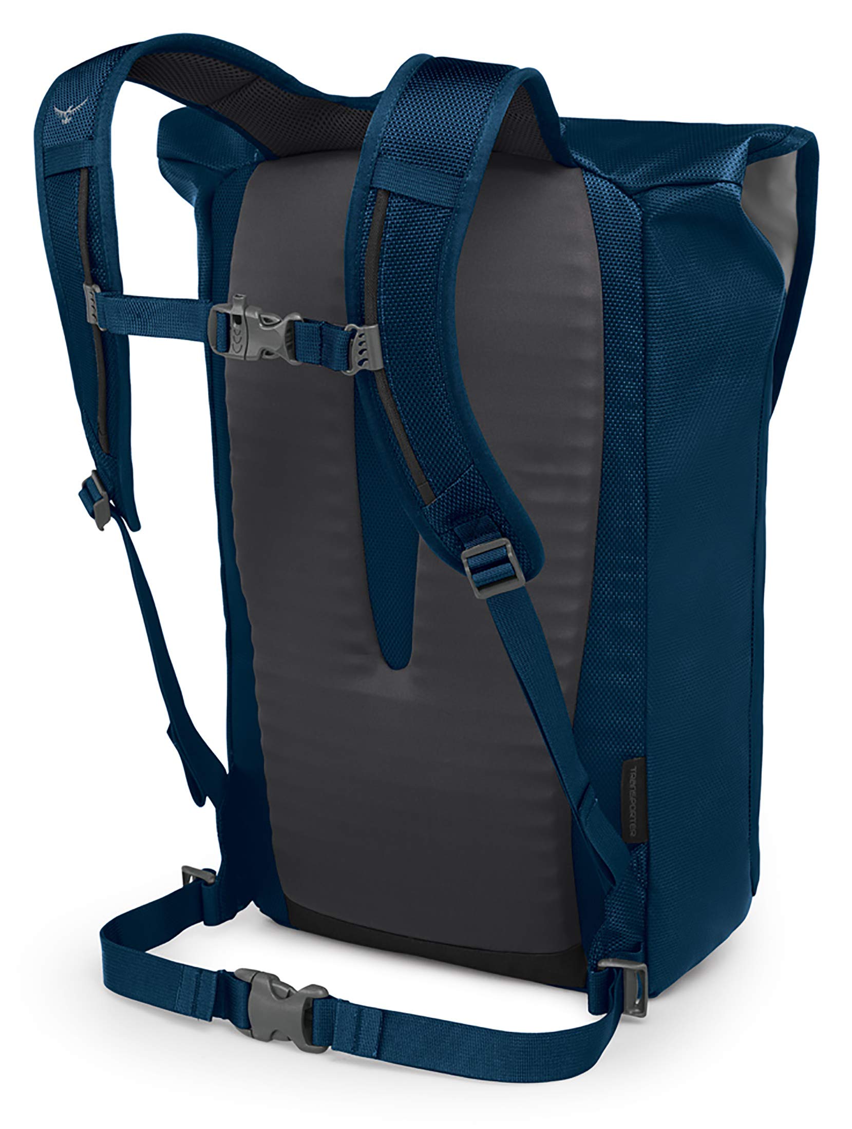 Osprey Transporter Unisex Flap Laptop Backpack - Waterproof 15.6 Inch Computer Bag with Padded Sleeve, Deep Water Blue - Perfect for Commuting, Travel & College Students