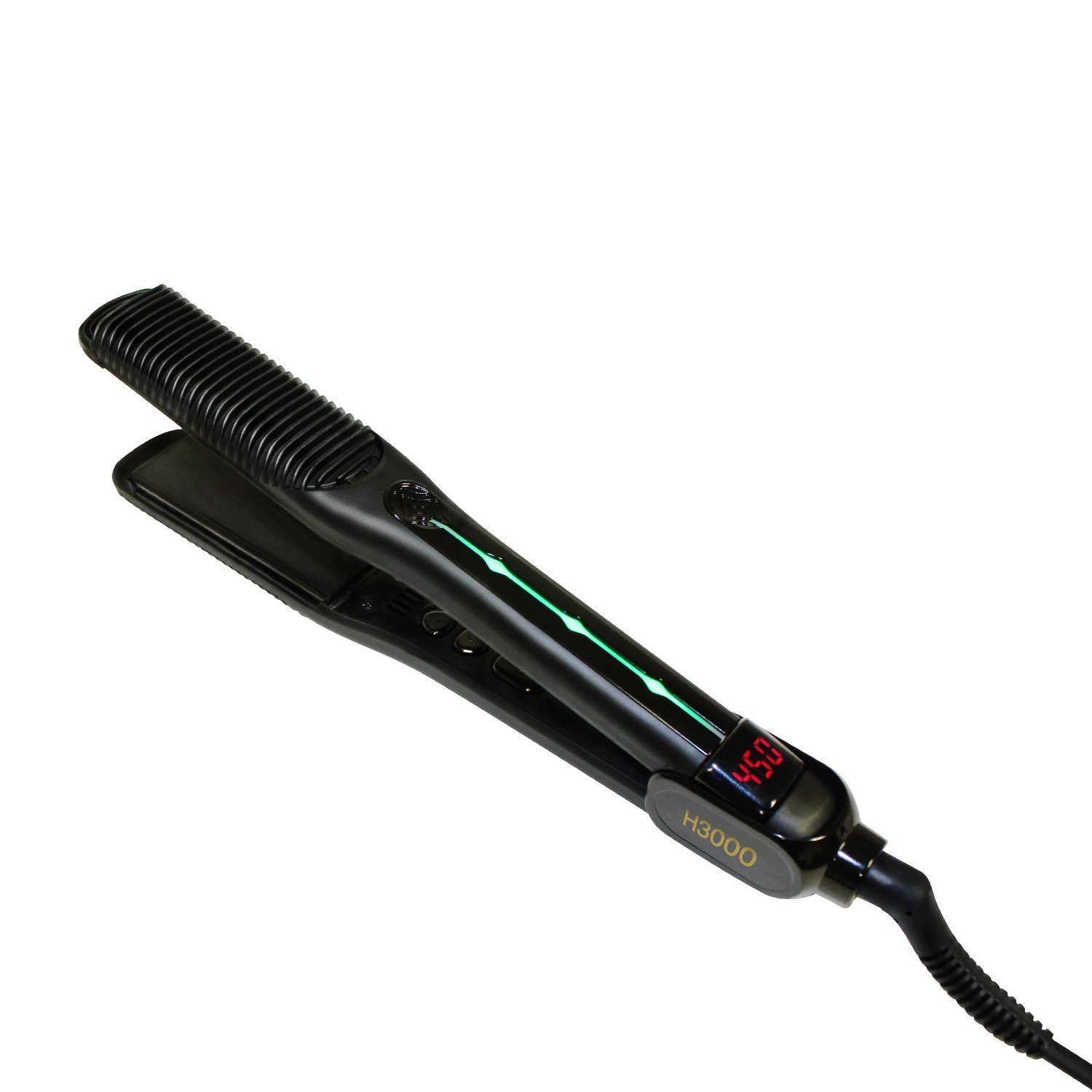 H3000 Luxe Digital Flat Iron 1.25 Inch - Professional Ceramic Hair Straightener with Adjustable Temperature for Smooth & Shiny Hair - Perfect for Home Use, Salon Styling & Travel