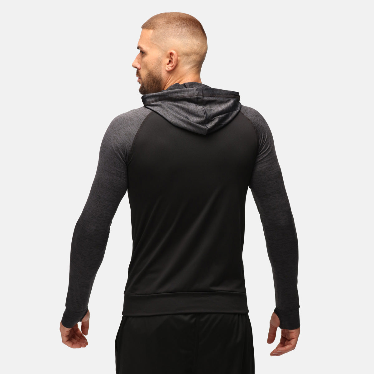 TKB Men's Slate Melange Zip-Up Hoodie - Stylish & Comfortable Casual Wear for Everyday Outfits
