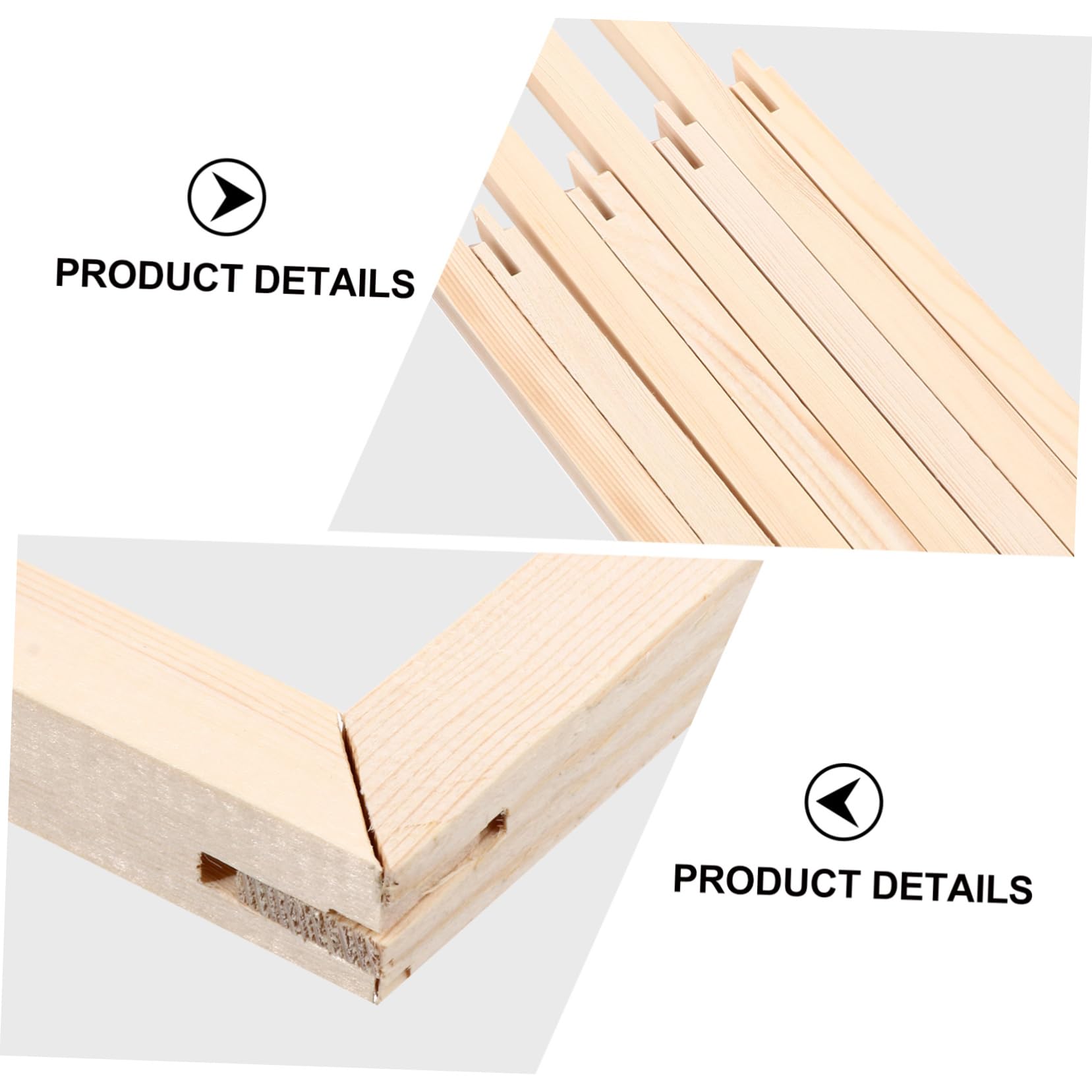 Gogogmee 8-Piece Solid Wood Inner Frame Kit - 15x19 Inch Natural Wood Picture Frames for Paintings, Canvases & DIY Art Projects - Perfect for Home Decor, Wall Art & Crafting