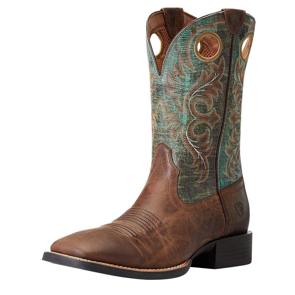 Ariat Men's Sport Rodeo Western Boot - Durable Cowboy Boots for Riding, Work & Outdoor Activities | Comfortable & Stylish Western Footwear for Ranch, Rodeo & Country Events