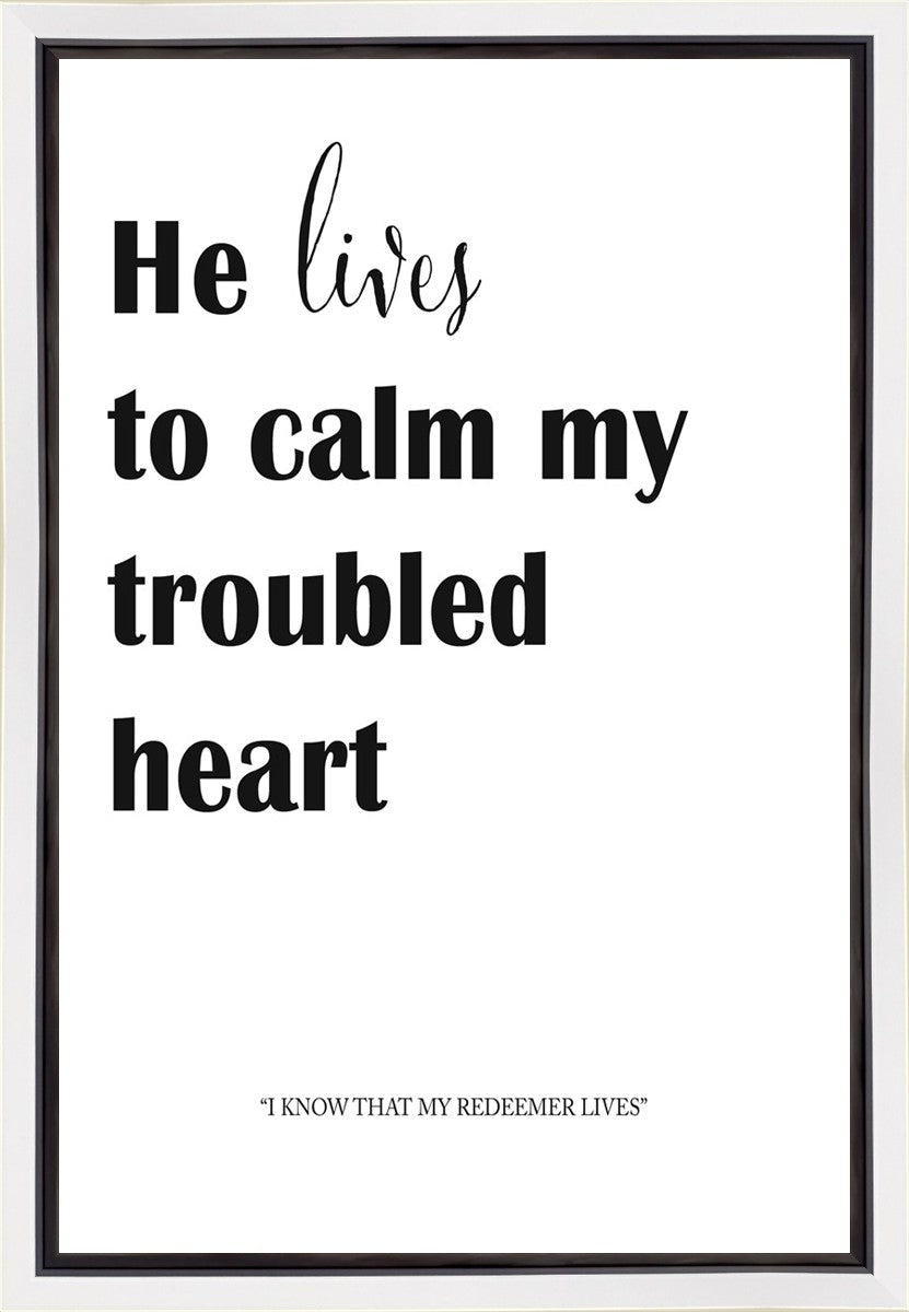 He Lives to Calm Gallery Wrap Canvas Wall Art - Inspirational Christian Home Decor for Living Room, Bedroom & Office