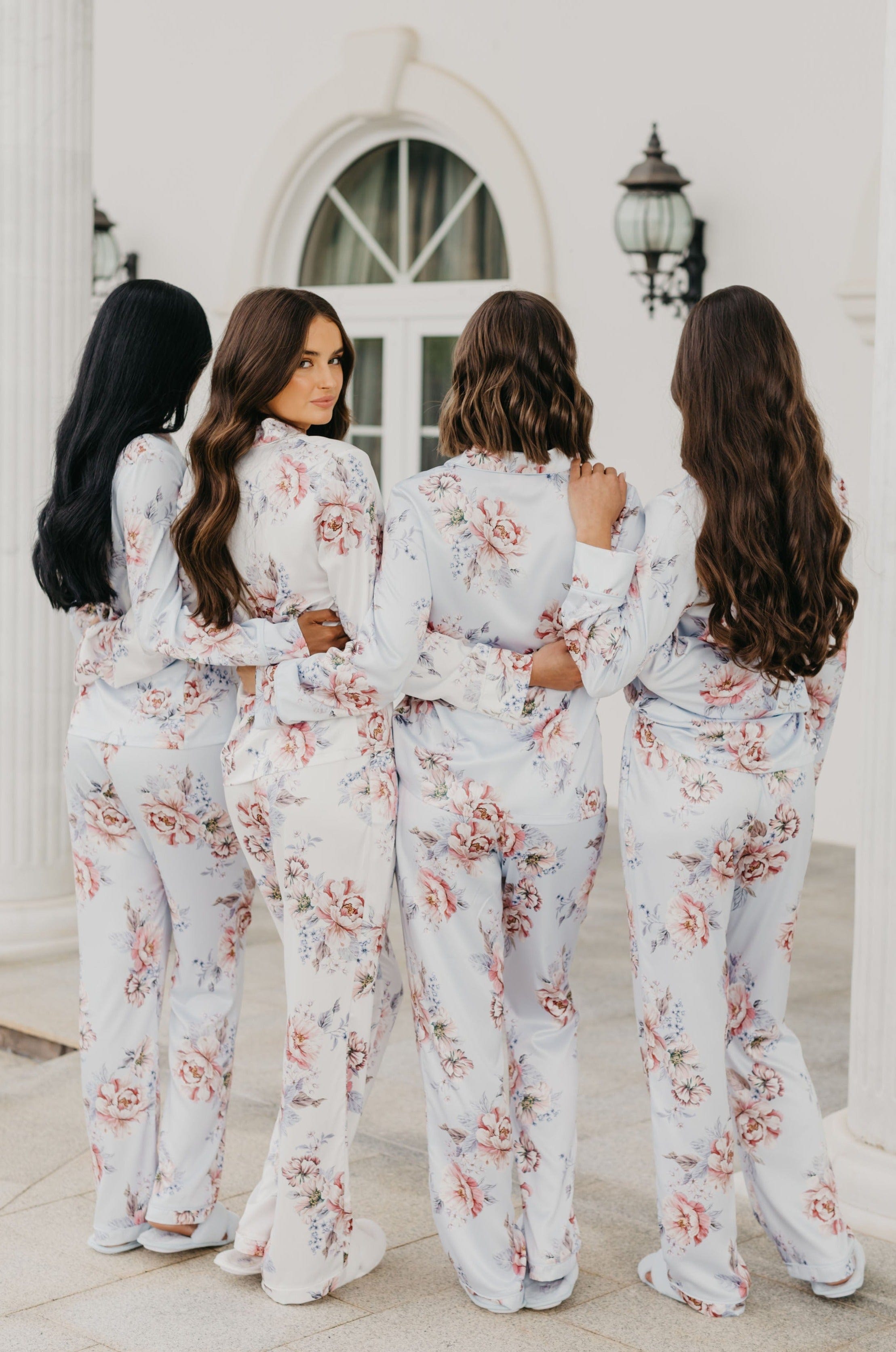 Christina Women's Veiled Rose Print Pajama Set - Soft & Comfortable Sleepwear for Lounge & Nighttime Relaxation