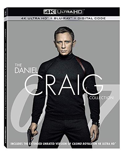 007 The Daniel Craig Collection 4K Ultra HD Blu-ray | James Bond Movie Series | Perfect for Home Theater & Movie Night Gifts