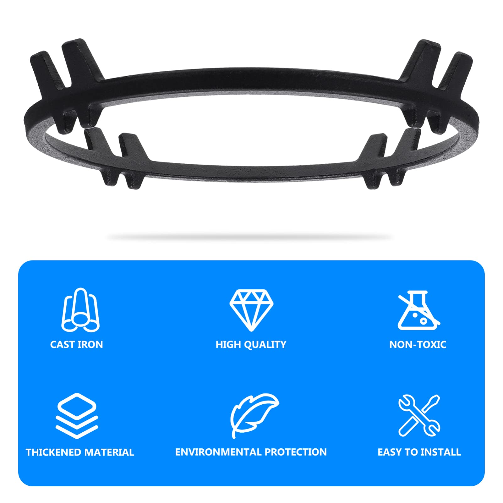 Hemoton Stainless Steel Gas Stove Bracket - Heavy Duty Wok Ring Holder & Burner Reducer for Cast Iron Pans - Perfect for Gas/Electric Stoves, Outdoor Cooking & Asian Cuisine