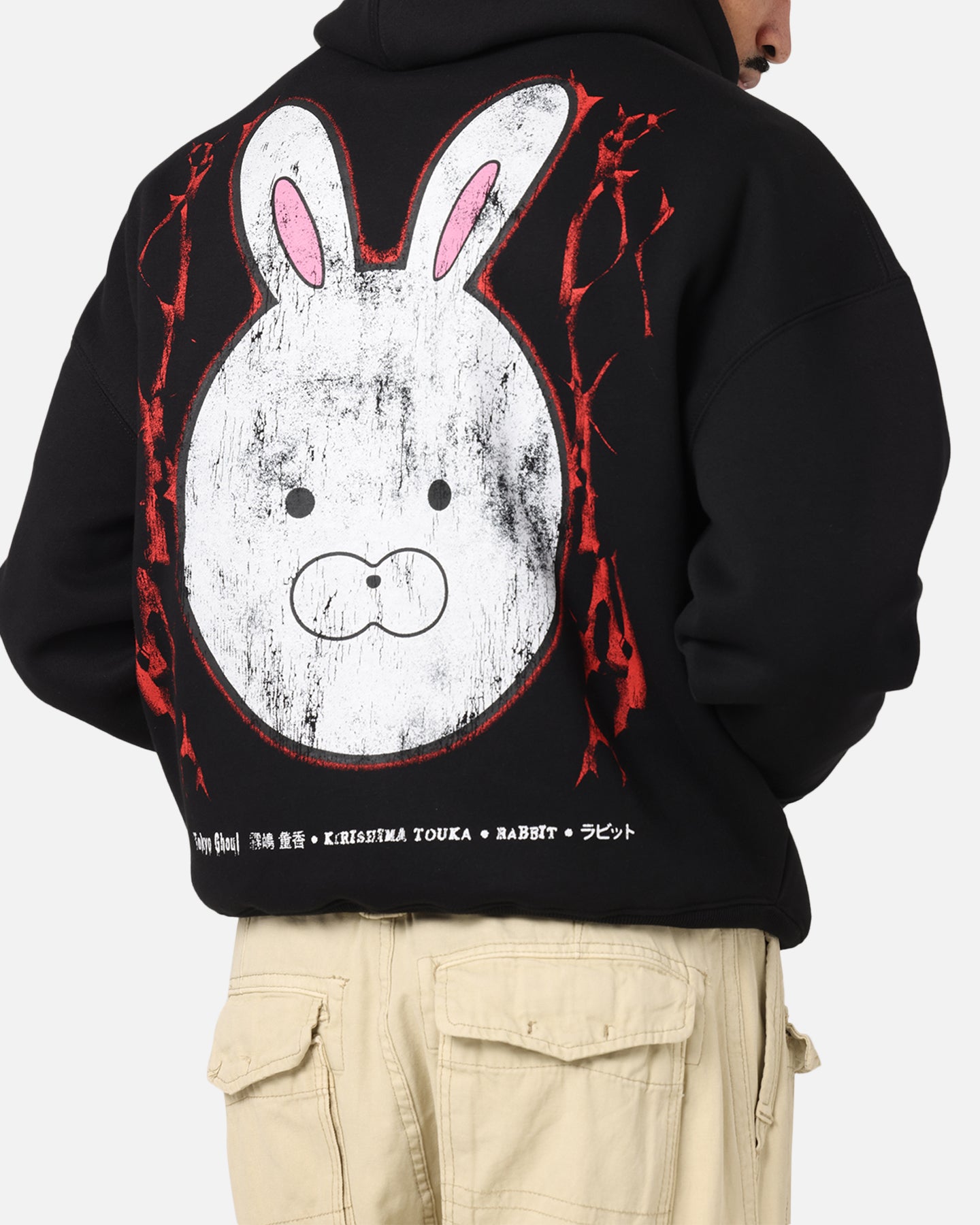 73 Studio X Tokyo Ghoul Rabbit Premium Hoodie Black - Anime Cosplay Hooded Sweatshirt for Fans & Collectors | Perfect for Conventions, Halloween & Casual Wear