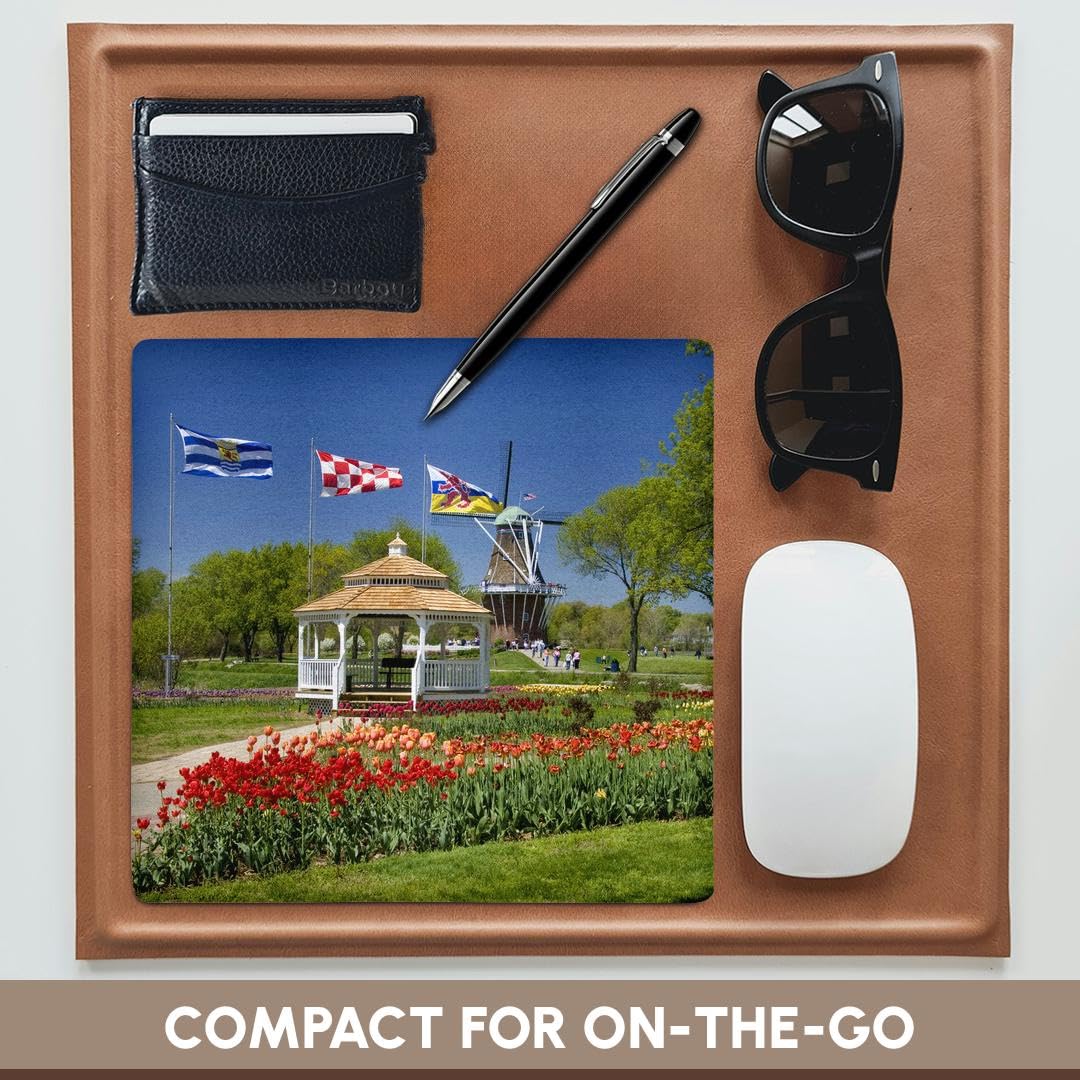 3D Rose Windmill Island Park Tulips Holland Michigan Mouse Pad 8