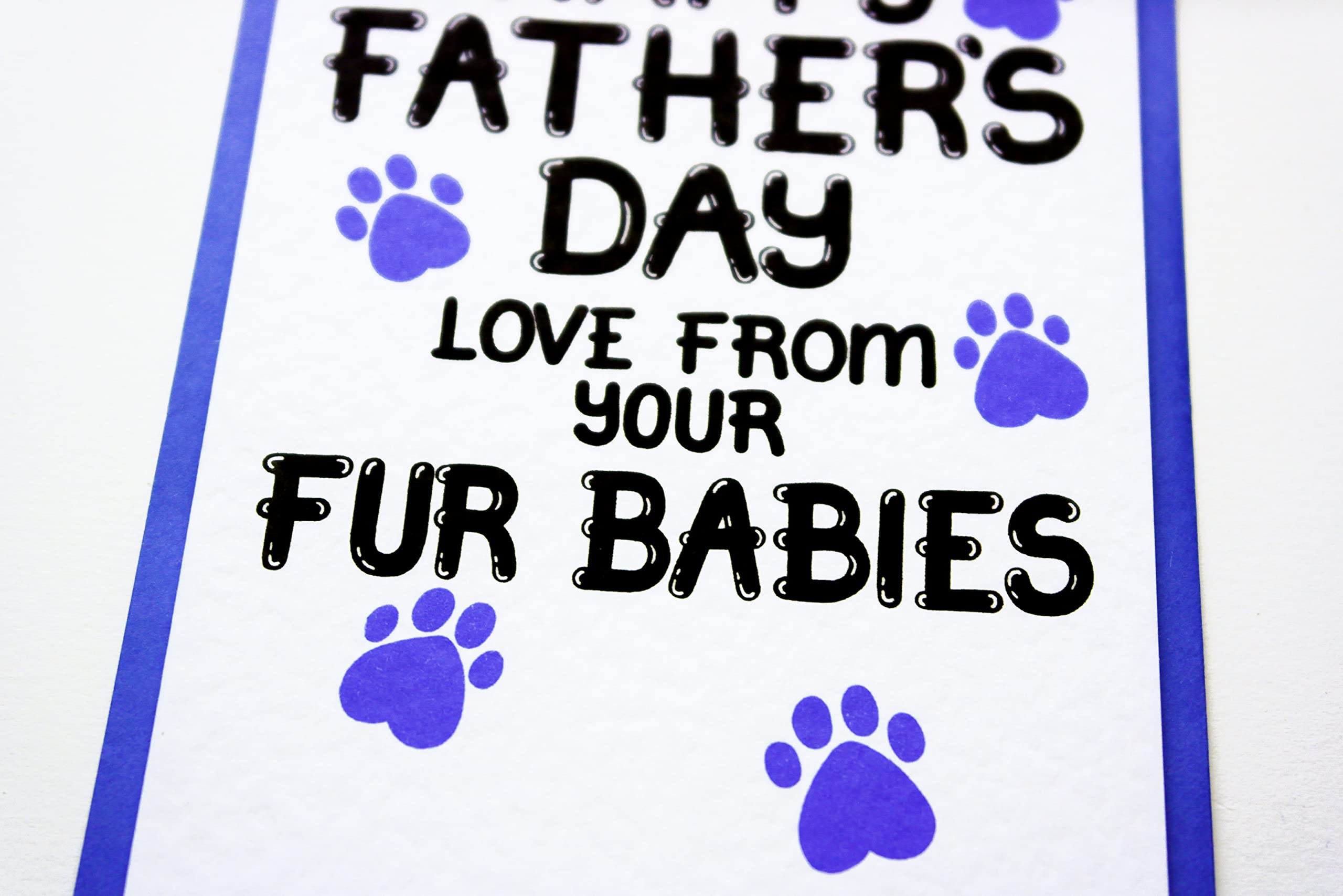 Personalized Fathers Day Card From Fur Babies - Cute Dog & Cat Dad Gift, Grandpa Card - Perfect for Pet Lovers & Animal Dads Celebration