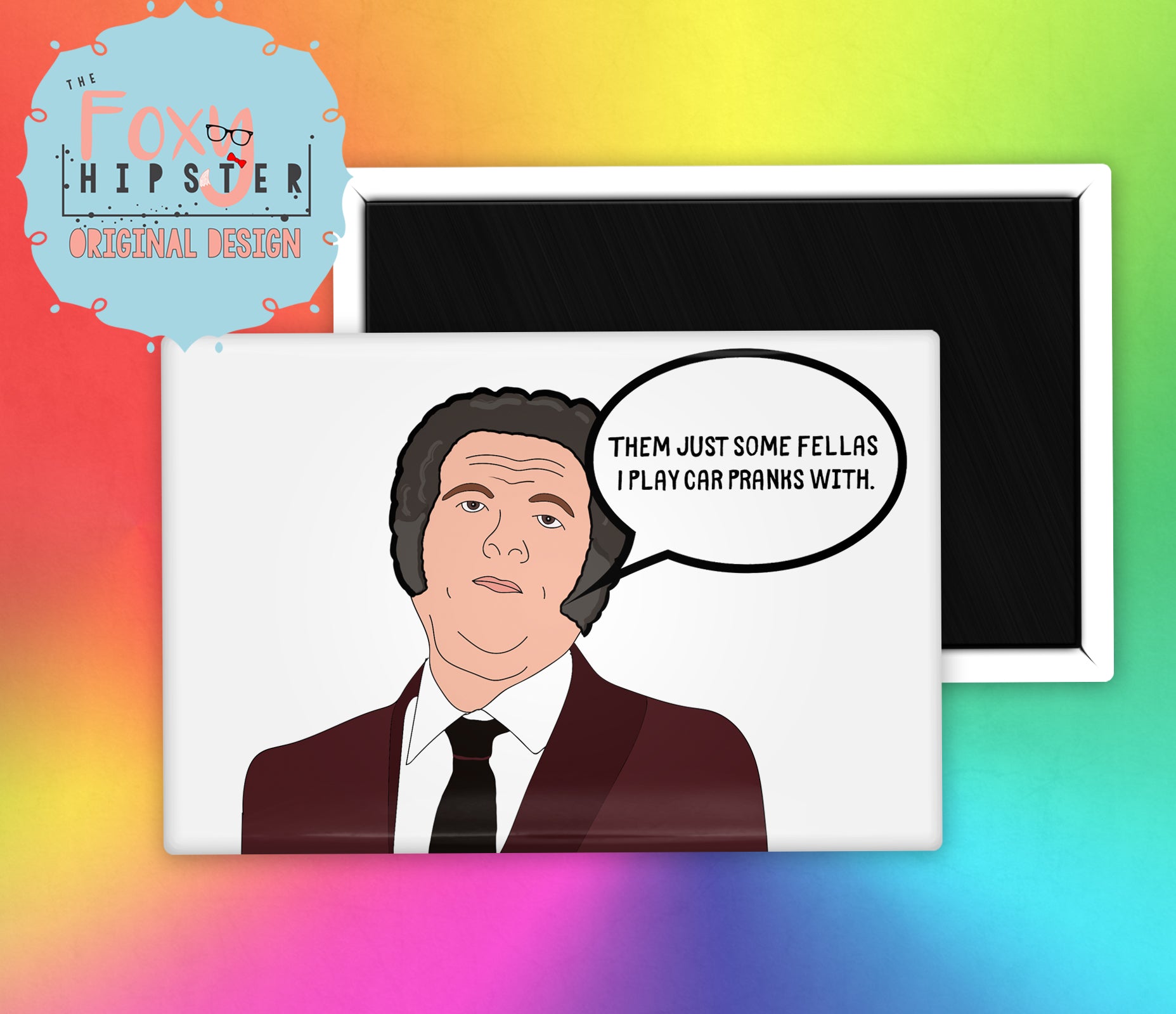 Funny Righteous Gemstones Jesse Gemstone Car Pranks Fridge Magnet - Perfect for Office, Home Decor & Gag Gifts (TV Show Collectible)