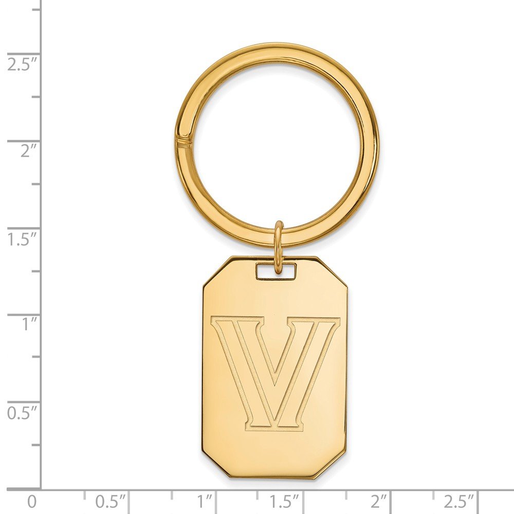 Villanova University Gold Plated Keychain - Durable & Stylish Key Ring for Alumni, Students & Fans - Perfect for Gifts, Backpacks & Key Organization