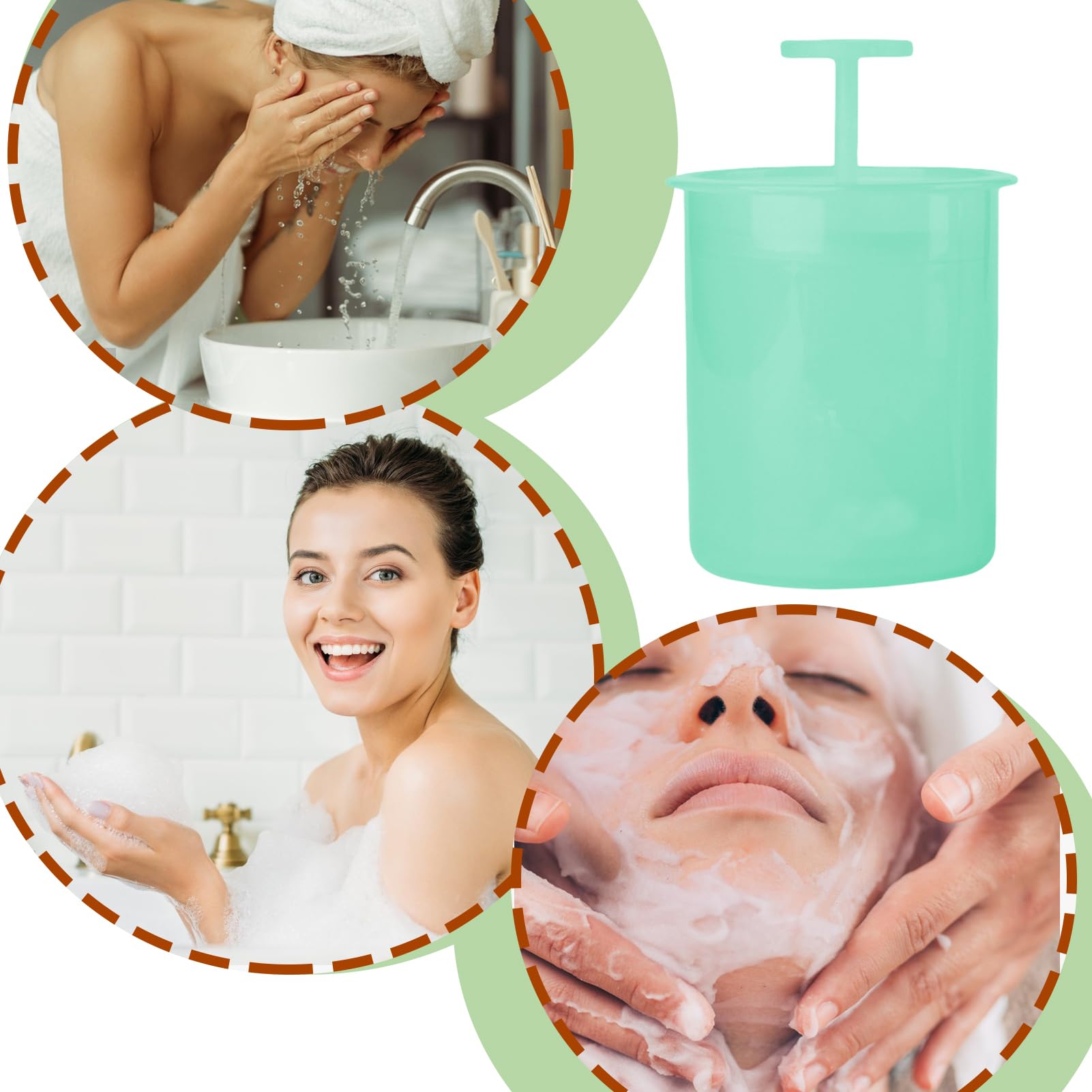 Foam Maker for Face Wash - Ergonomic Bubble Foamer & Lather Soap Dispenser | Gentle Facial Cleansing Tool for Travel & Home | Perfect for Sensitive Skin & Daily Skincare Routine