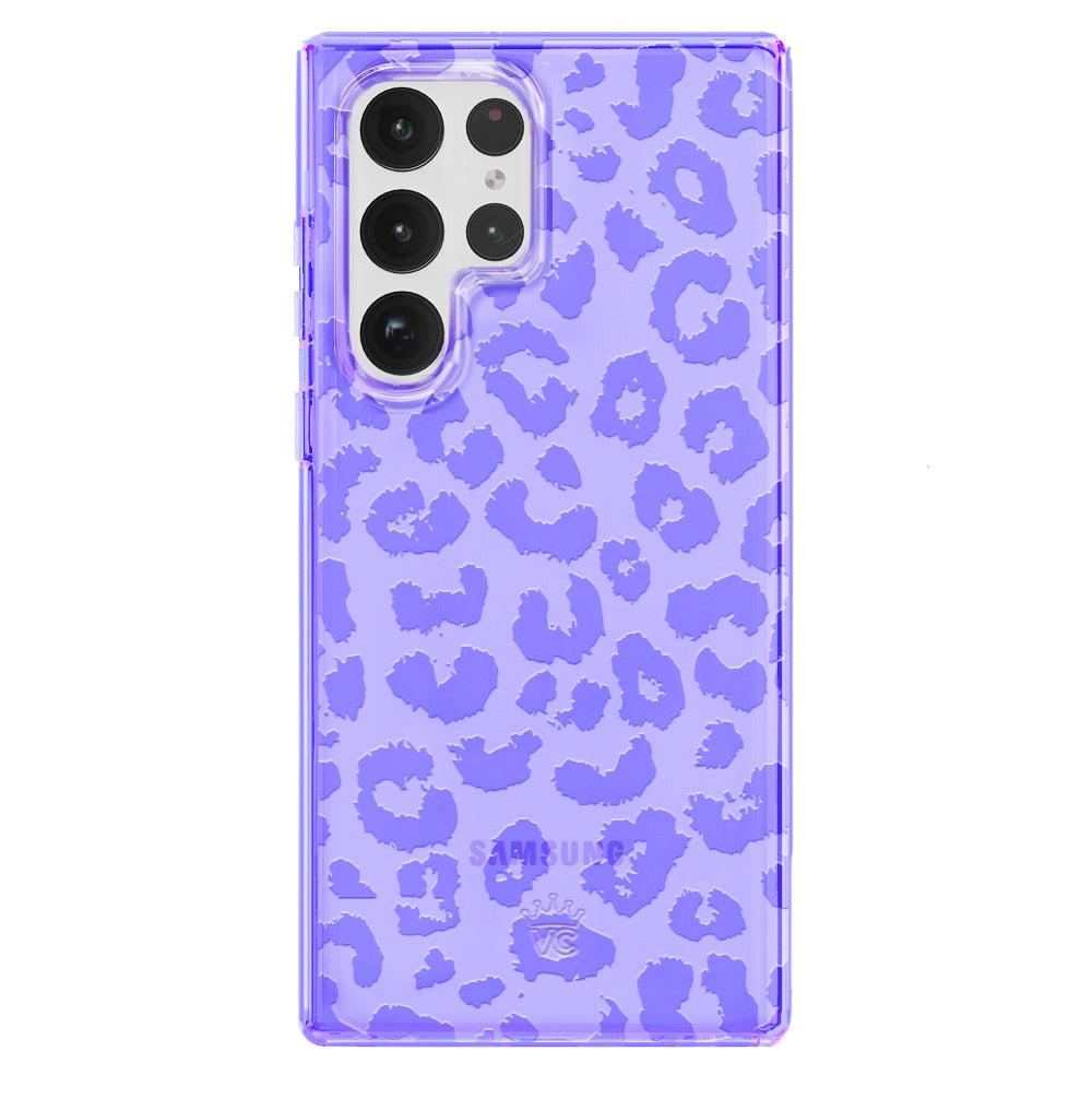 Samsung Galaxy Phone Case - Electric Purple Leopard Print Protective Cover | Slim Fit, Shockproof Design for Everyday Use & Fashion Statement
