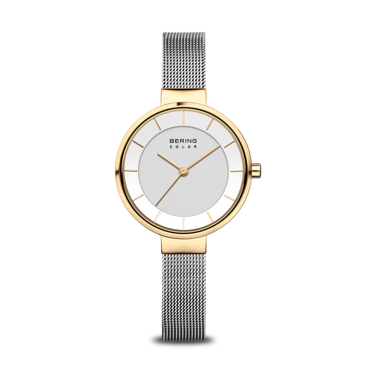 BERING Women's Solar-Powered Watch with Stainless Steel Bracelet & Sapphire Crystal - Eco-Friendly Solar Movement, Water Resistant, Luxury Dress Watch for Business, Office & Everyday Wear (Model 14631-XXX)