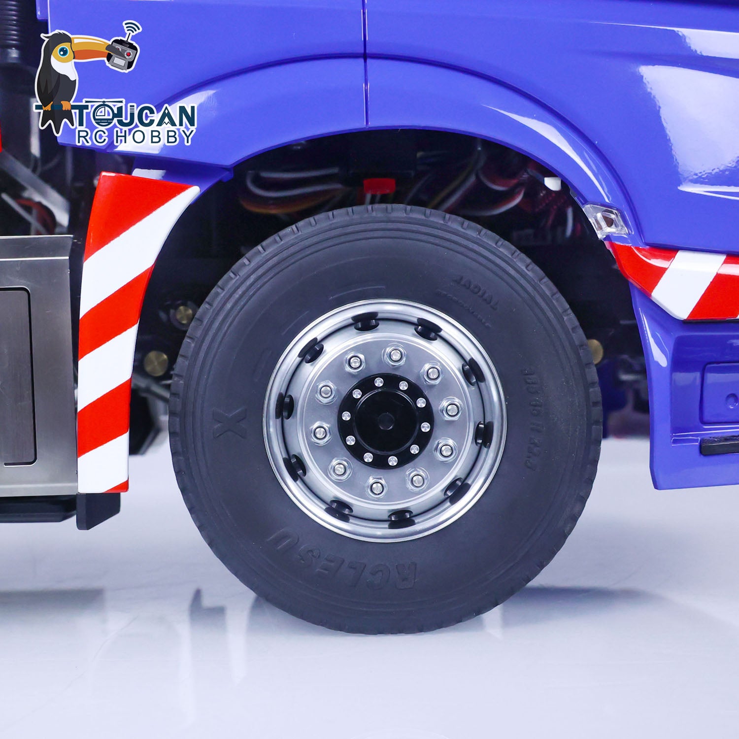1/14 Scale LESU 8X8 RC Tractor Truck with 3-Speed Transmission - Remote Control Construction Vehicle Model with Equipment Rack & Decorative AC - Perfect for Construction Site Play, Off-Road Adventure & RC Hobby Enthusiasts