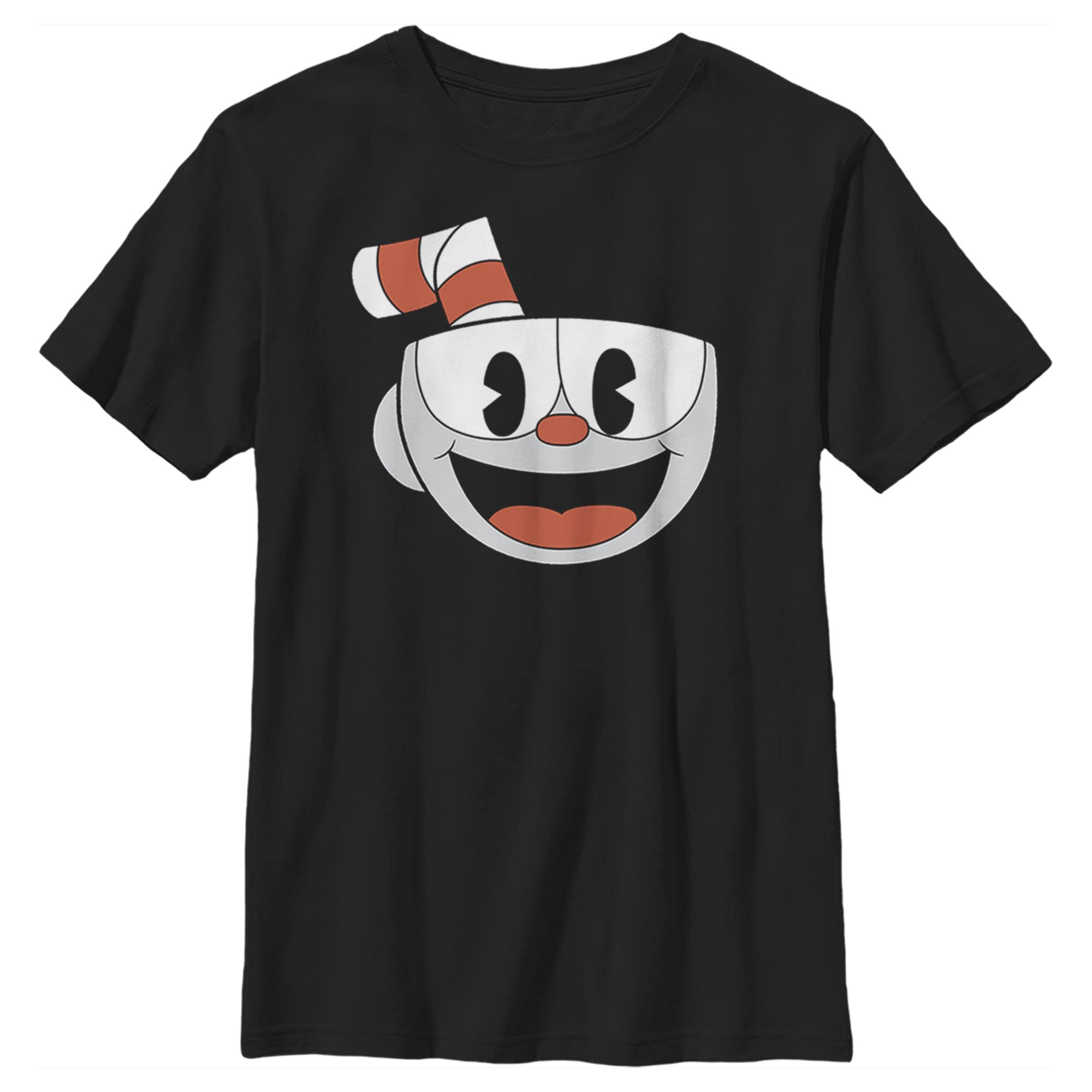 Cuphead Smile Portrait Boys T-Shirt - Fun Gaming Graphic Tee for Kids & Teens - Perfect for Casual Wear, Cosplay & Video Game Fans