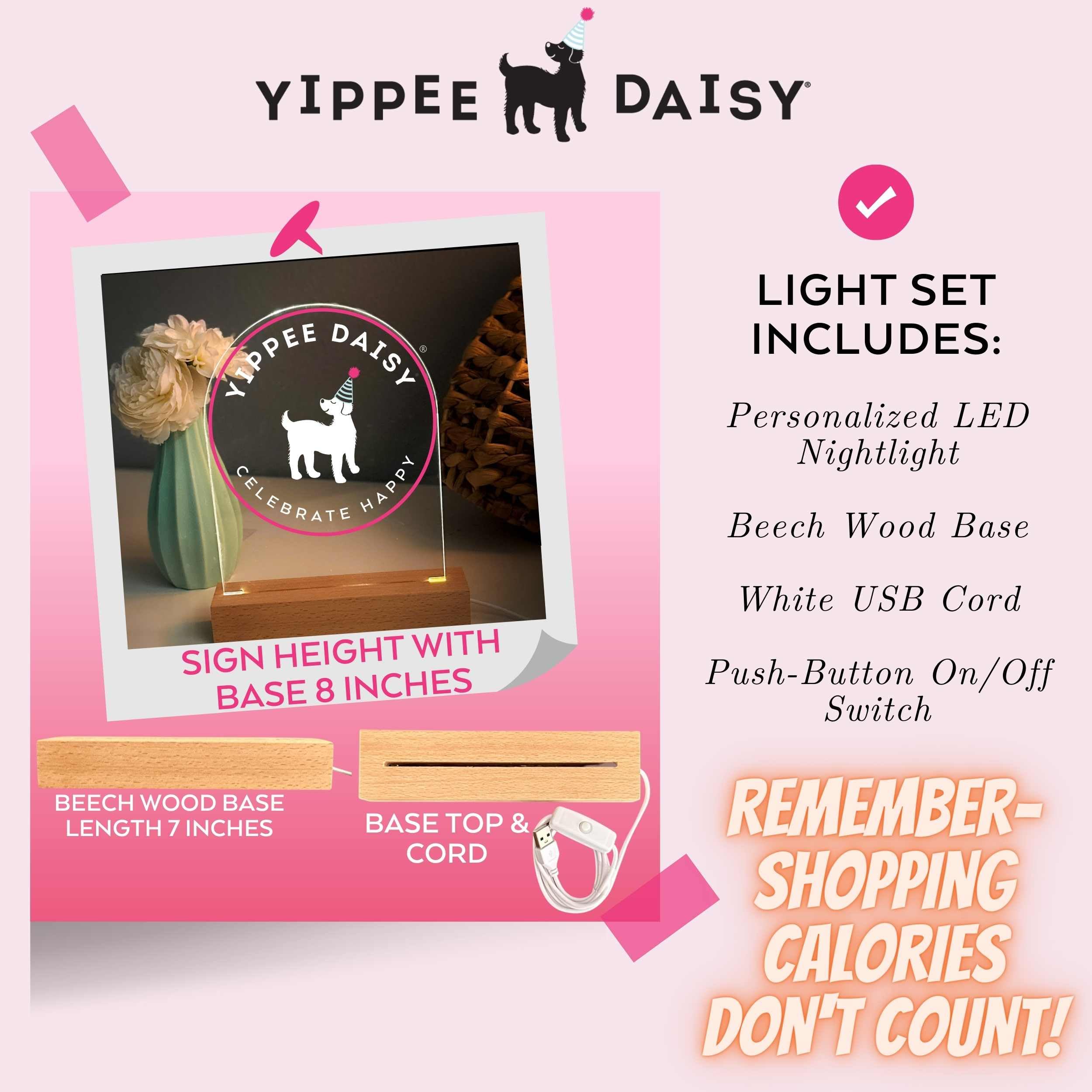 Groovy Daisy Night Light for Baby Girls - Unique Baby Shower Gift Ideas - Hippie Nursery Decor - Pink Room Lighting for Bedroom & Nursery - Perfect for Bedtime, Night Feedings & Creating Cozy Atmosphere