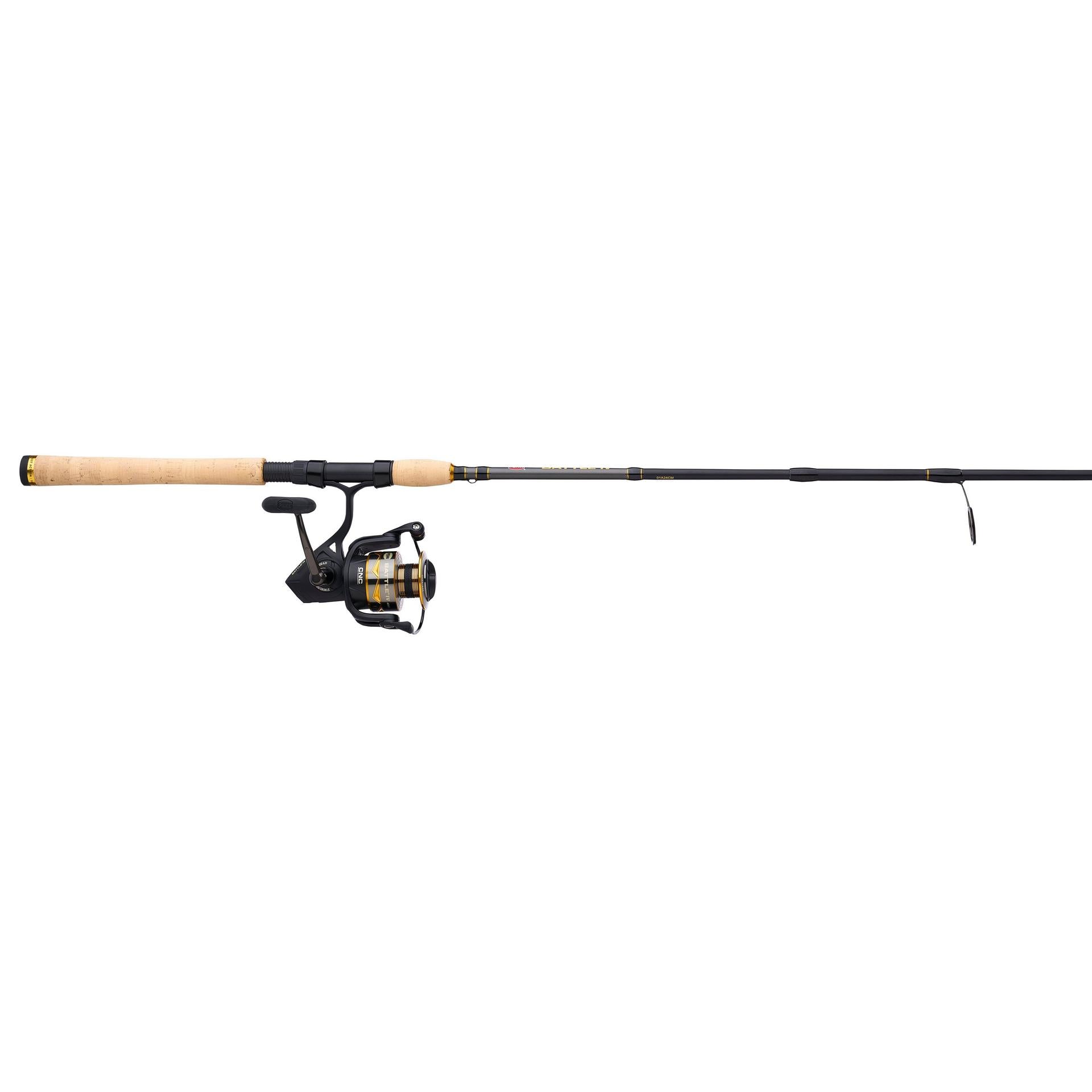 Battle IV Travel Spinning Rod and Reel Combo - Lightweight Fishing Gear for Travel, Backpacking, and Saltwater Fishing | Portable Spinning Rod for Bass, Trout, and Freshwater Fishing