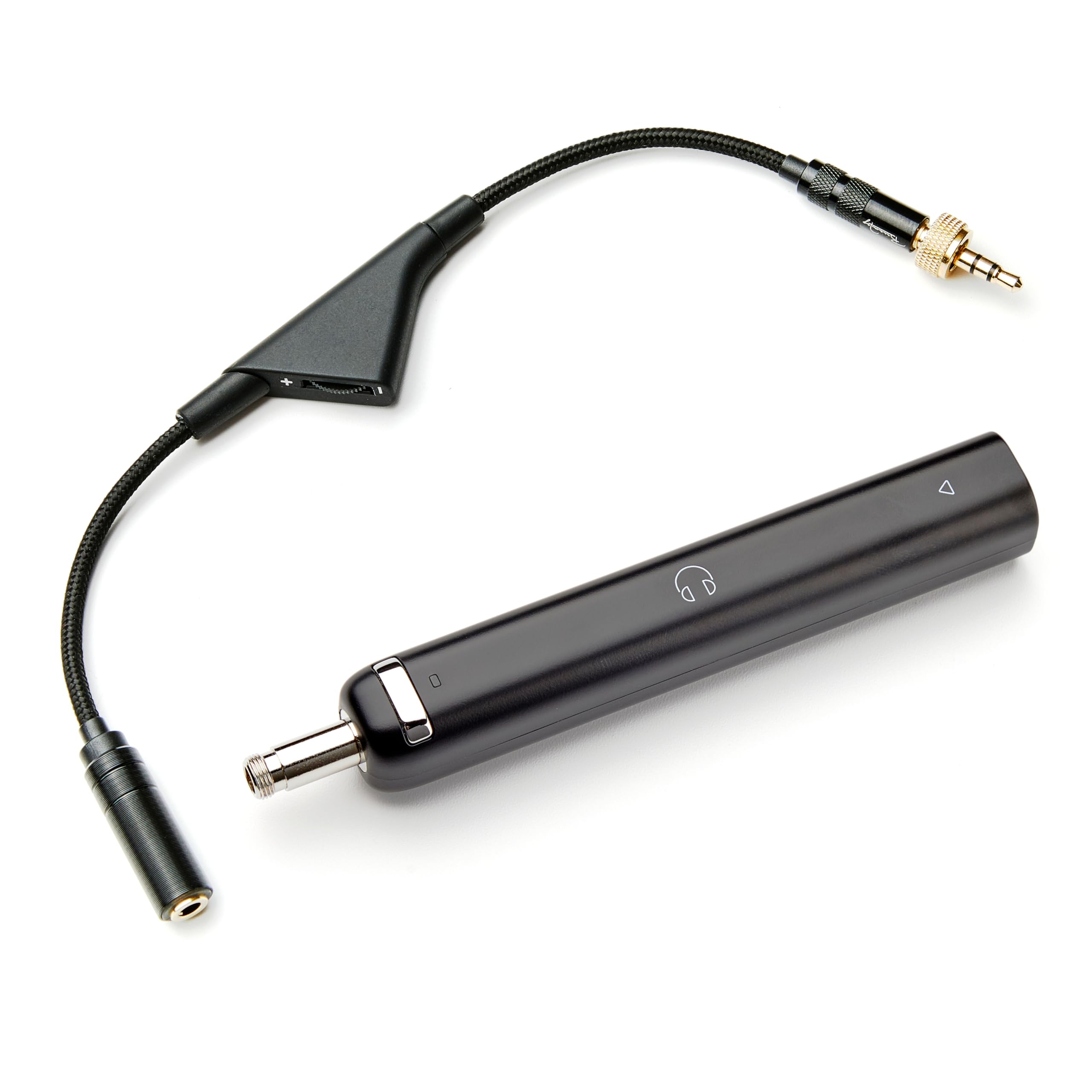 Rechargeable Wireless Lollipop Monitor - 30-Hour Battery Life UHF Band Transmitter & Receiver for In-Ear Headphones - Ideal for Studio Recording, Band Rehearsals & Live Performances (Black) (BF1-MON)
