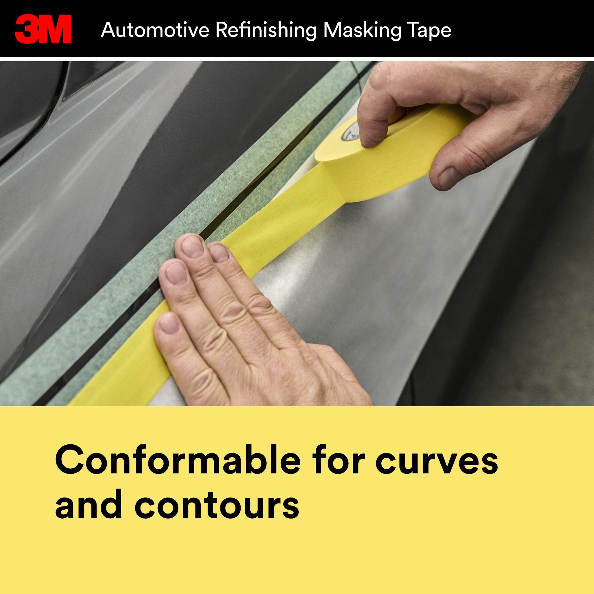 3M Automotive Refinish Masking Tape 03423 - 18mm x 32m for Car Painting, Bodywork & Detailing - Perfect for Auto Shops & DIY Projects