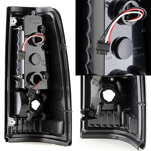 AKKON LED Tail Lights for Chevy Silverado & Sierra - Black Smoke Replacement Rear Lights with LED 3rd Brake Cargo Lamp | Upgrade for Trucks, SUVs & Off-Road Vehicles