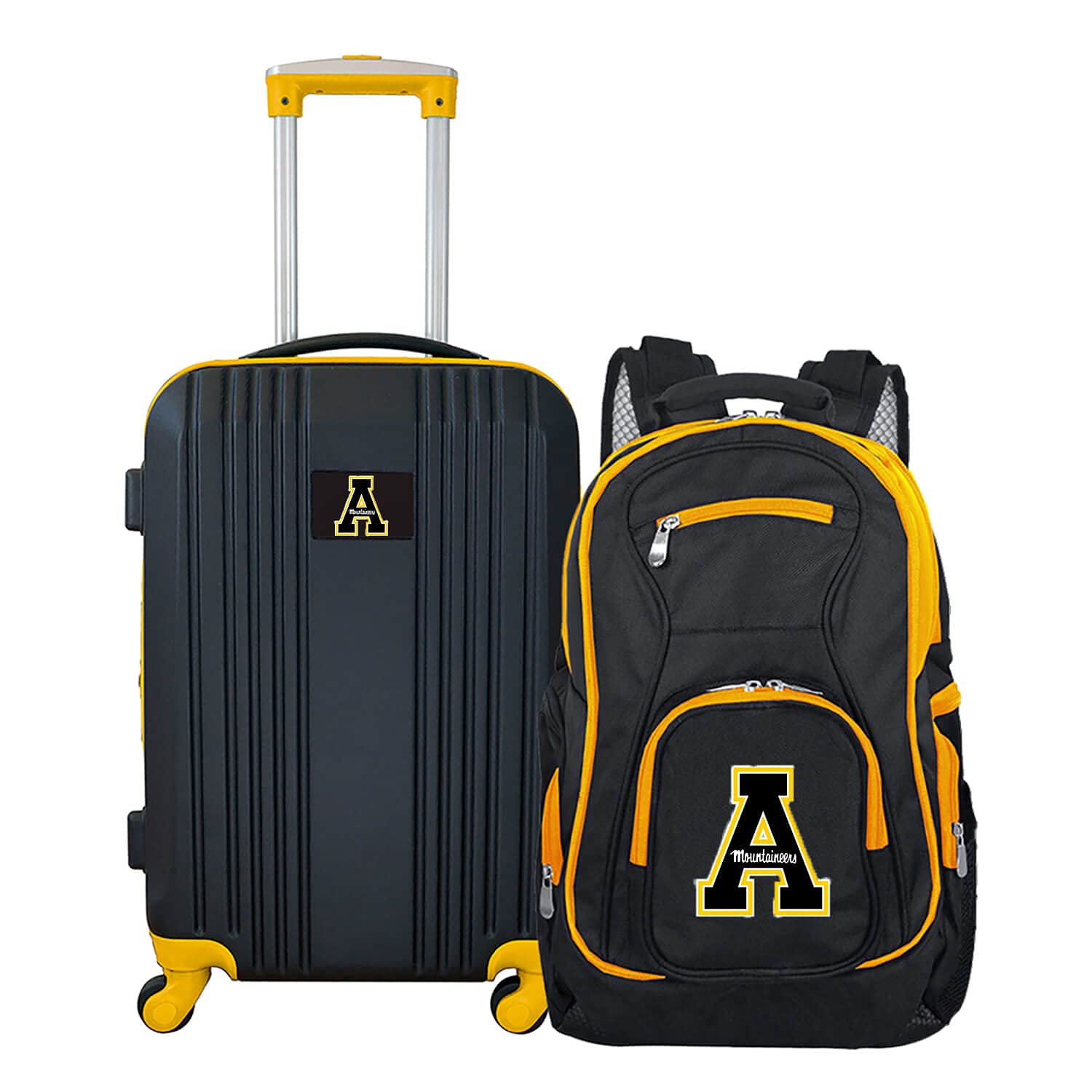 **Denco Appalachian State University Mountaineers 2-Piece Luggage Set – 21-Inch Two-Tone Hardcase Spinner & 19-Inch Laptop Backpack – Perfect for College Travel, Business Trips & Weekend Getaways**