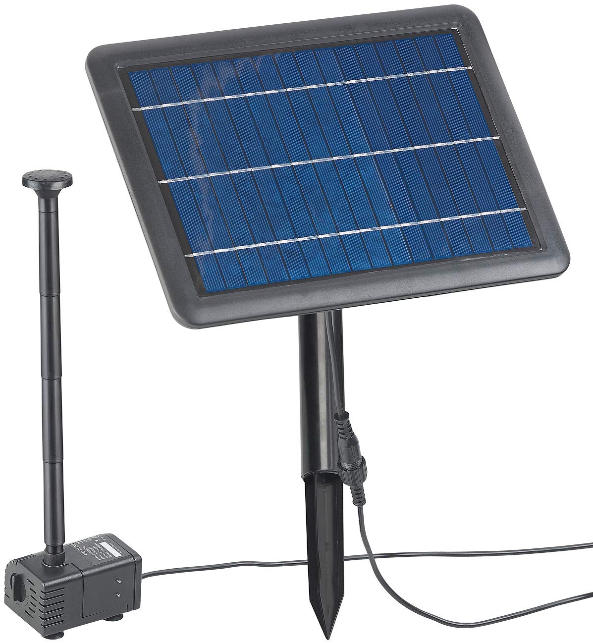 Royal Gardineer Solar Fountain Pump - 4W Solar Panel & Battery Powered for Ponds & Fountains | Perfect for Garden Decor, Backyard Water Features & Outdoor Relaxation