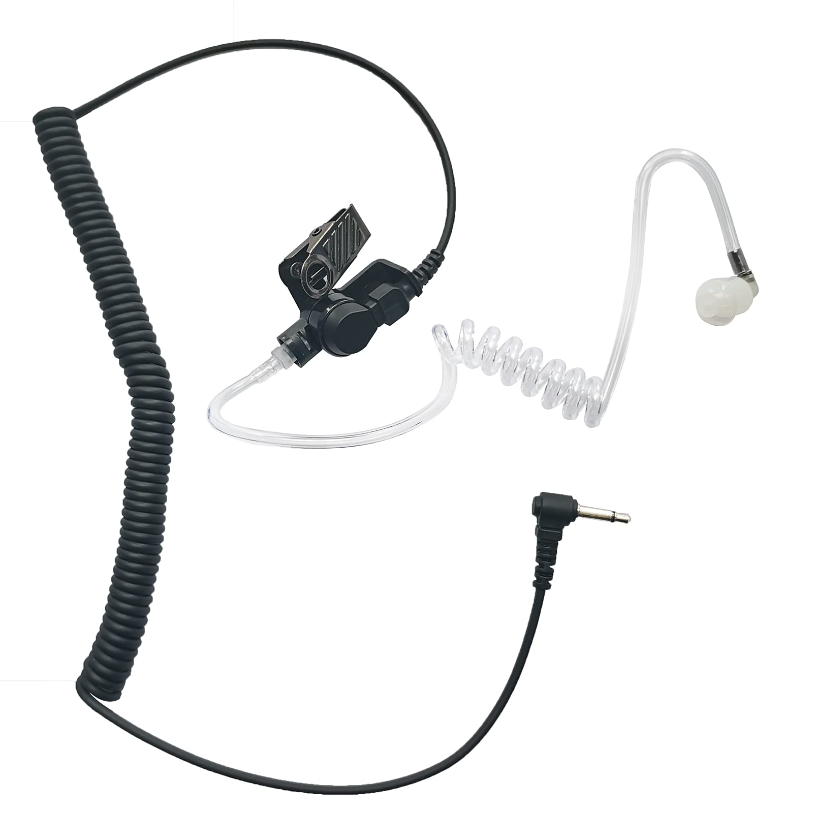 WODASEN 3.5mm Surveillance Earpiece - Single Pin Acoustic Tube Headset for Two-Way Radios & Walkie Talkies | Clear Audio for Law Enforcement, Security & Covert Operations | Ideal for Police, Event Staff & Security Professionals