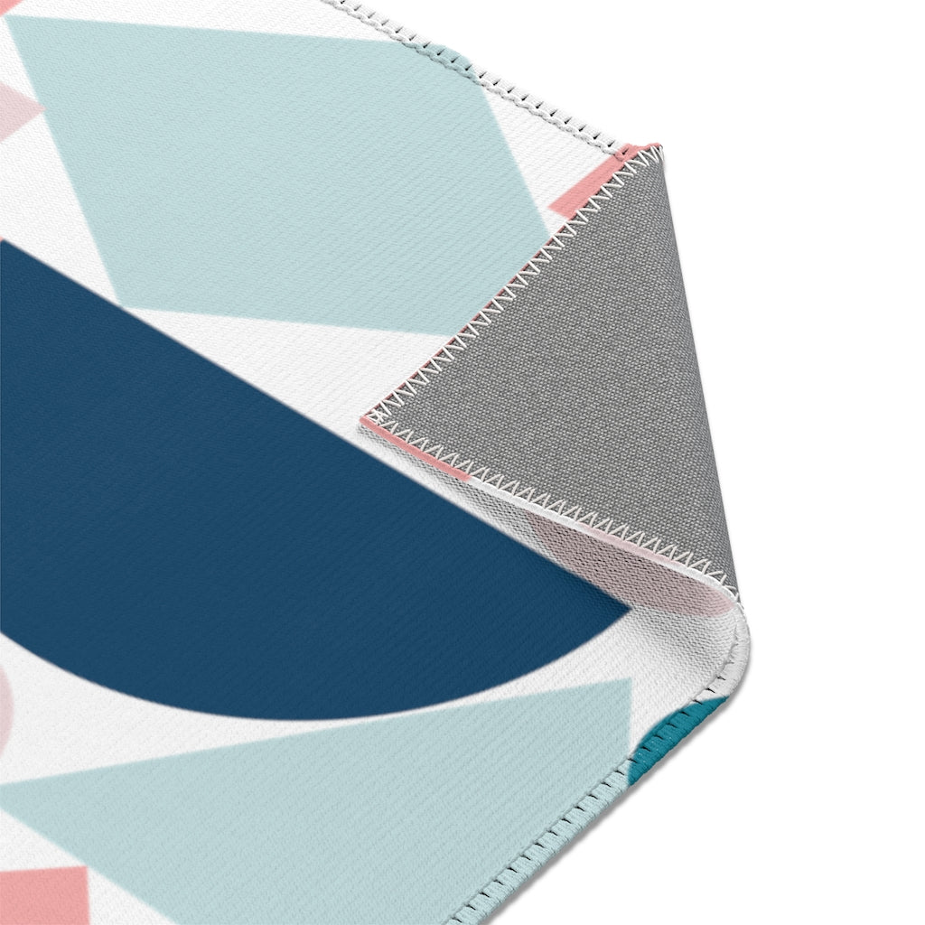 Pastel Retro Abstract Design Area Rugs - Soft Non-Slip Living Room Bedroom Decor for Boho Chic Home Style
