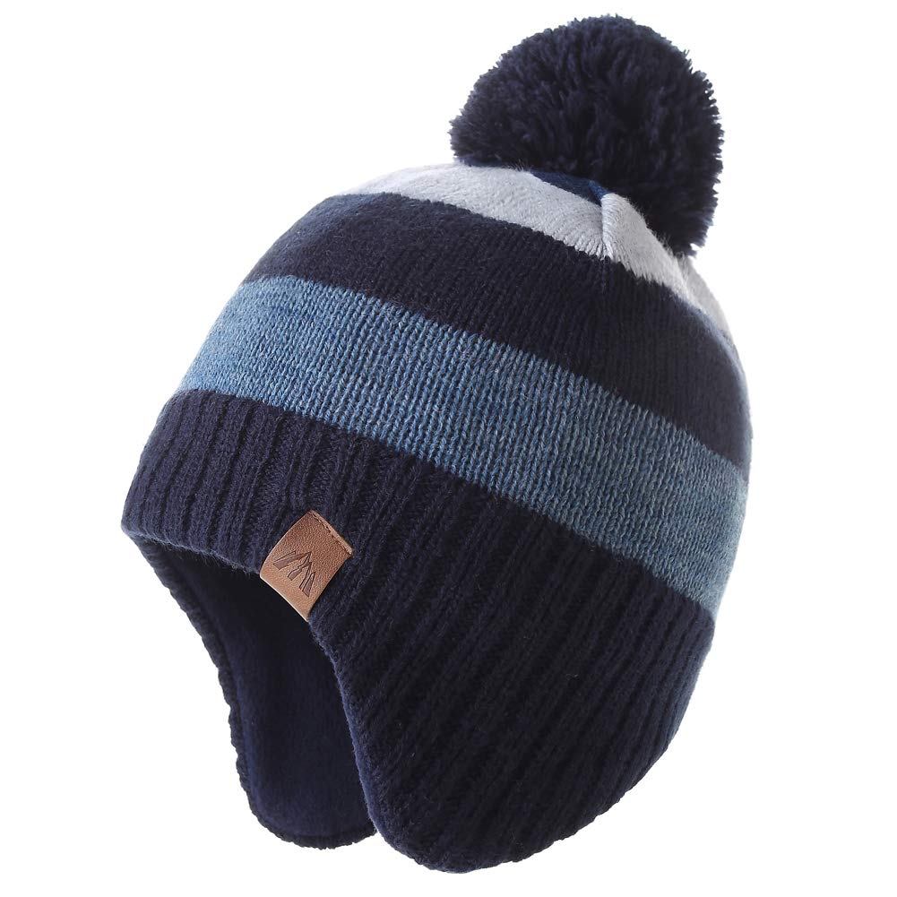 Moon Kitty Fleece Winter Beanie for Toddler Boys - Skiing & Outdoor