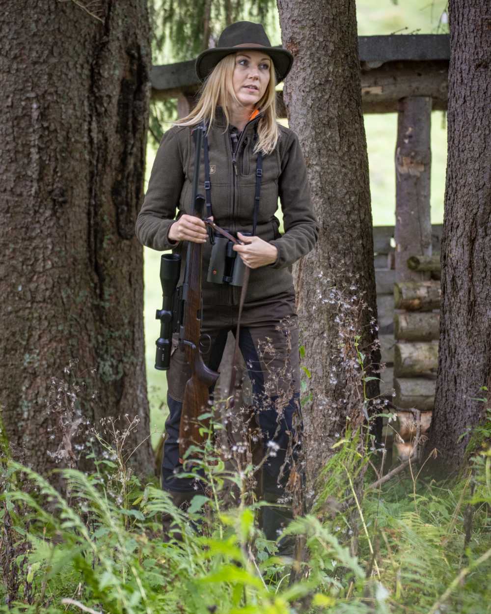 Deerhunter Women's Reversible Bonded Fleece Jacket - Warm Winter Coat for Outdoor Activities, Hiking & Casual Wear
