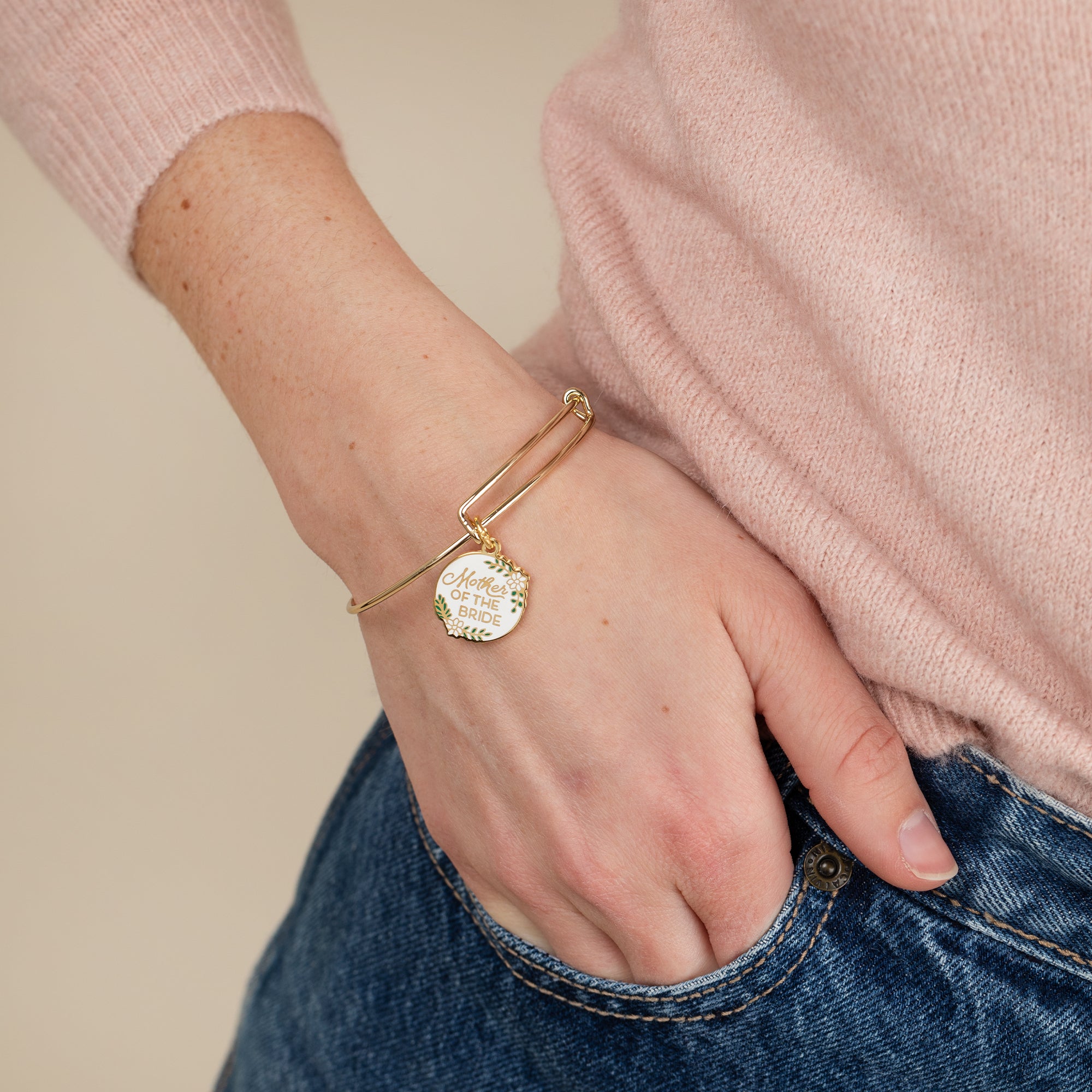 Elegant Mother of the Bride Charm Bracelet - Sterling Silver Wedding Jewelry Gift for Mothers - Perfect for Weddings, Anniversaries & Special Occasions