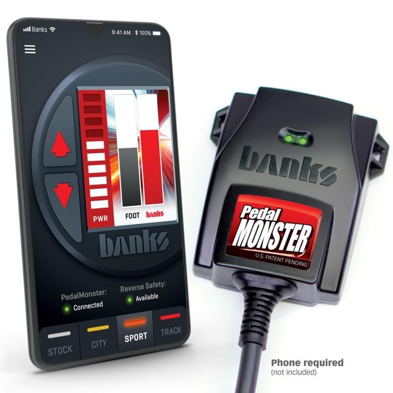 Banks Power 64345 Pedal Monster Kit (Stand-Alone) - Molex MX64-6 Way Connector - Throttle Response Enhancer for Trucks & SUVs - Compatible with Smartphone App Control - Perfect for Off-Roading & Towing