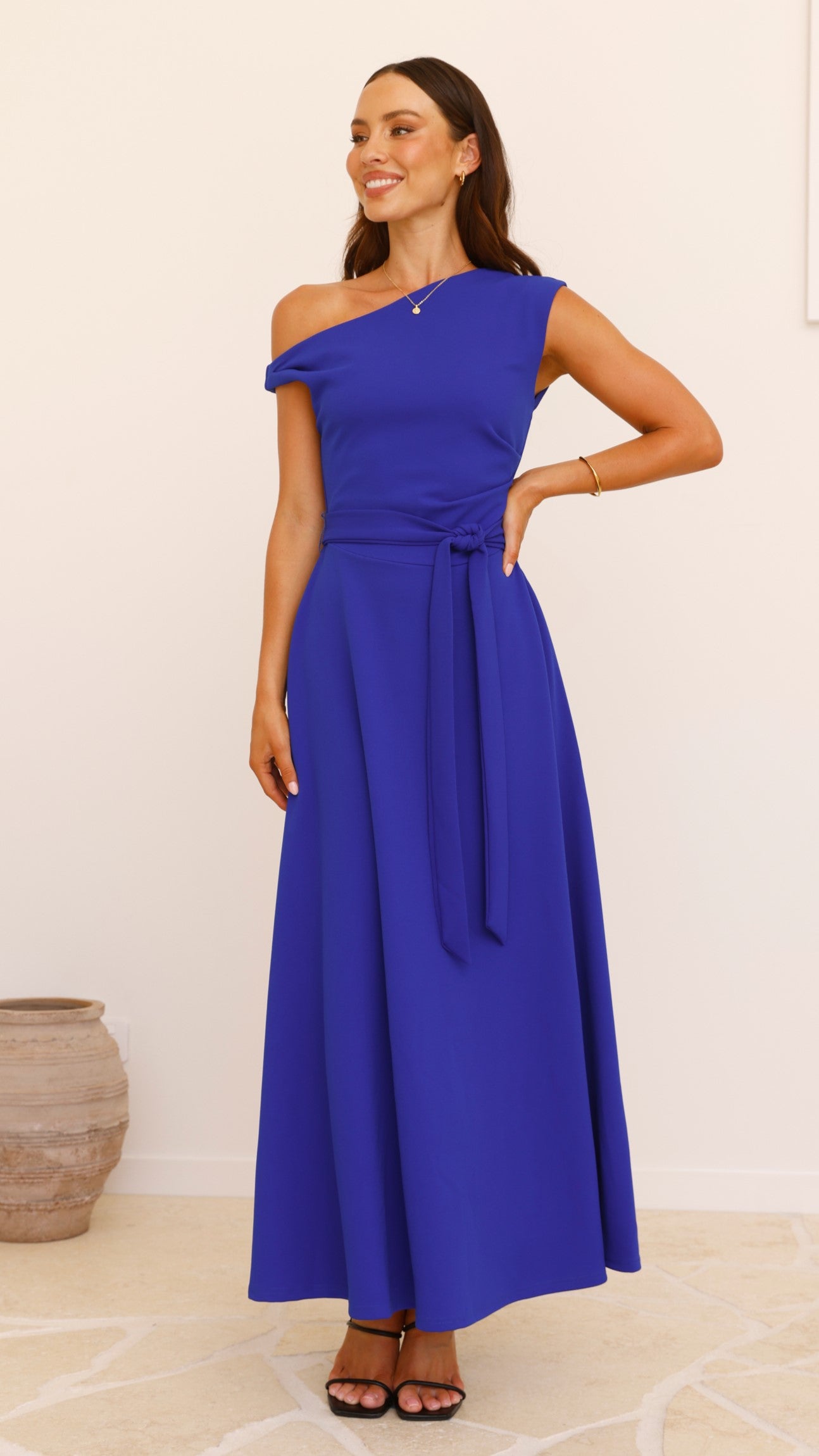 Gemma Maxi Dress in Cobalt Blue - Elegant Long Flowy Dress for Women | Perfect for Summer, Beach, Parties & Special Occasions