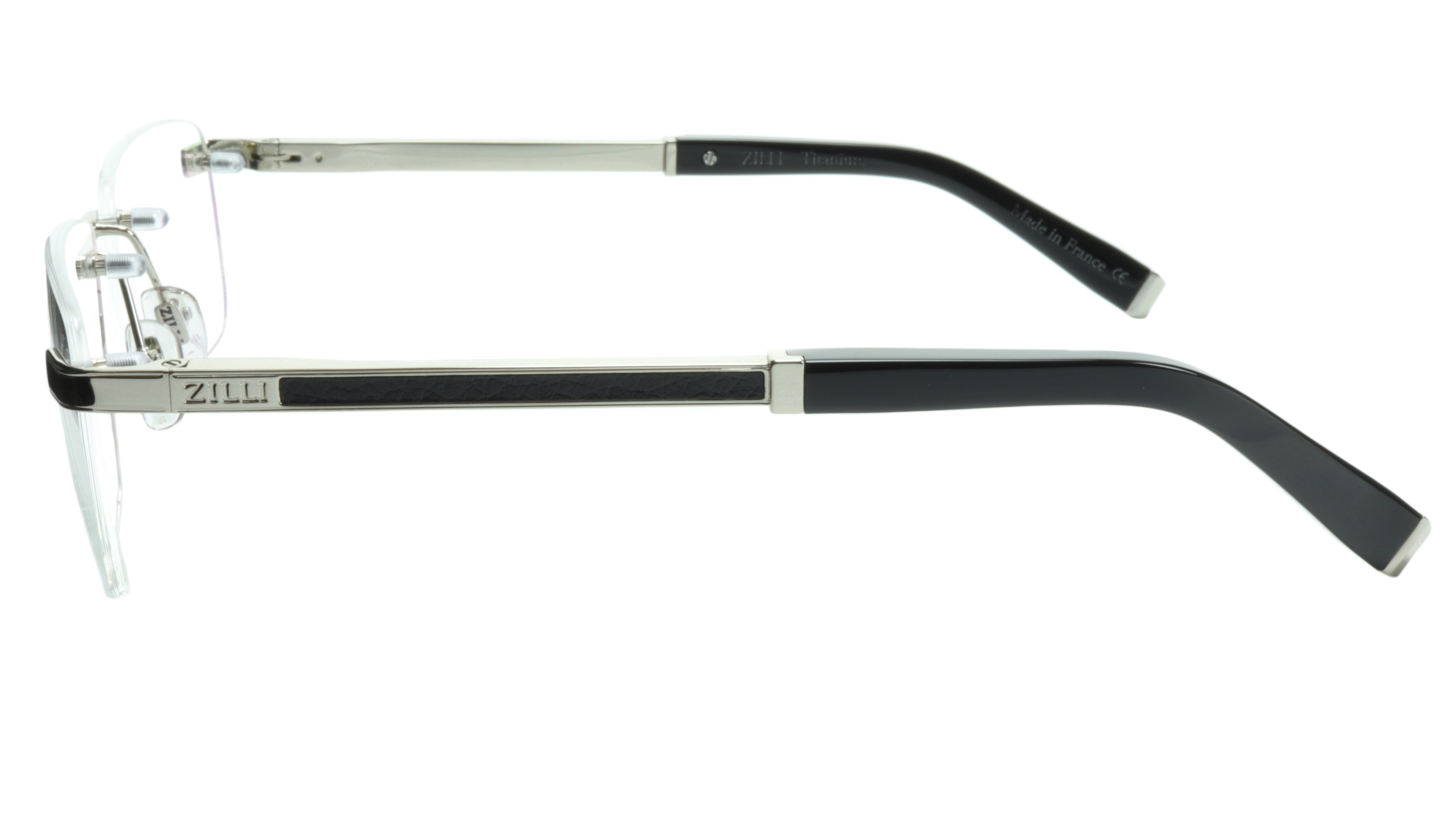 ZILLI Titanium Acetate Eyeglasses Frame - Silver French Made ZI 60034 C07 | Lightweight & Durable Glasses for Work, Reading & Fashion