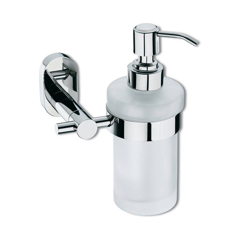 Premium Lucido Bathroom Set - Stainless Steel & Glass Shower Caddy, Soap Dispenser, Toothbrush Holder - Rustproof & Elegant for Modern Bathroom Organization - Perfect for Showers, Vanities & Spa-Like Bathrooms