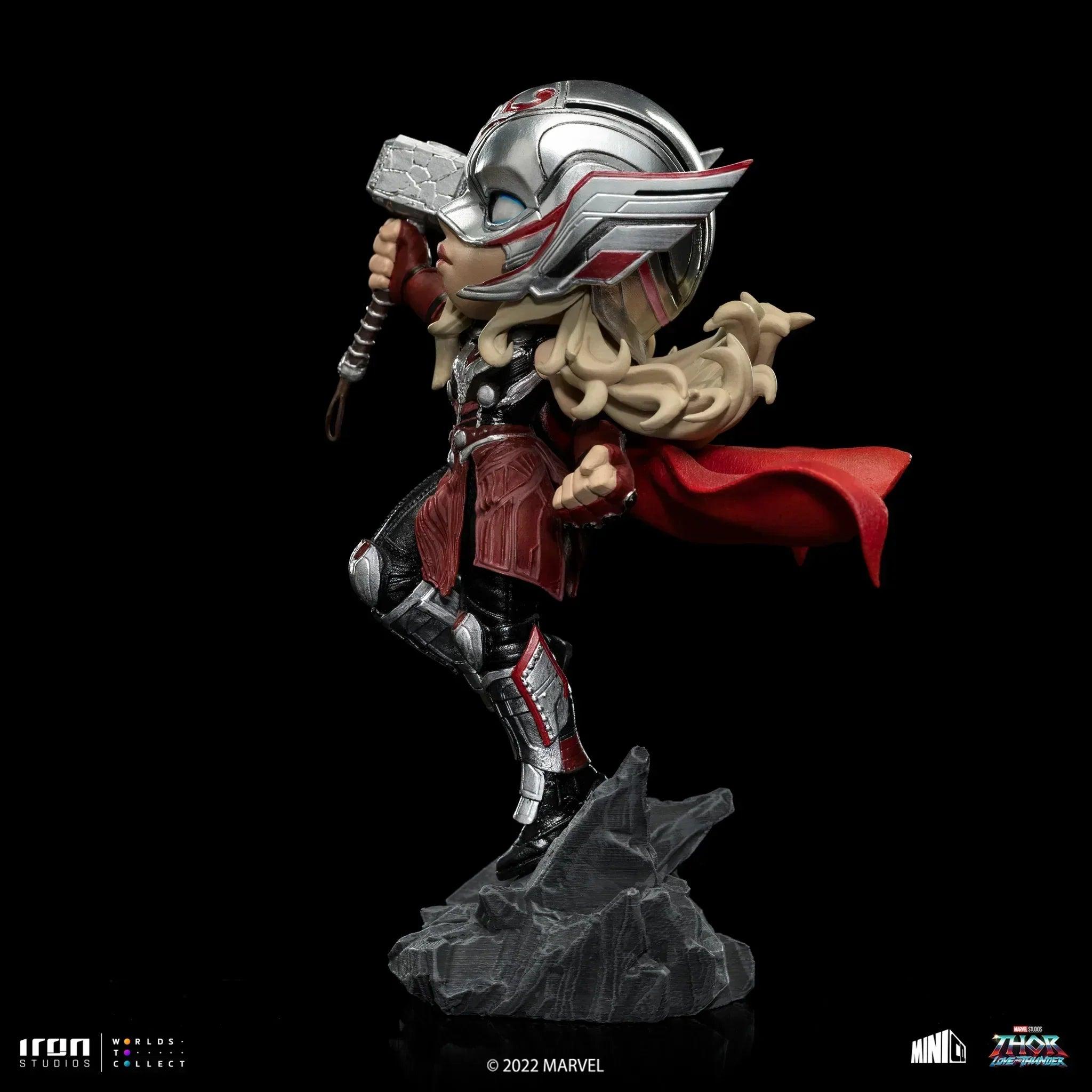 Iron Studios Thor: Love and Thunder Mighty Thor Jane Foster MiniCo Figure - Collectible Marvel Superhero Statue for Display & Gifts