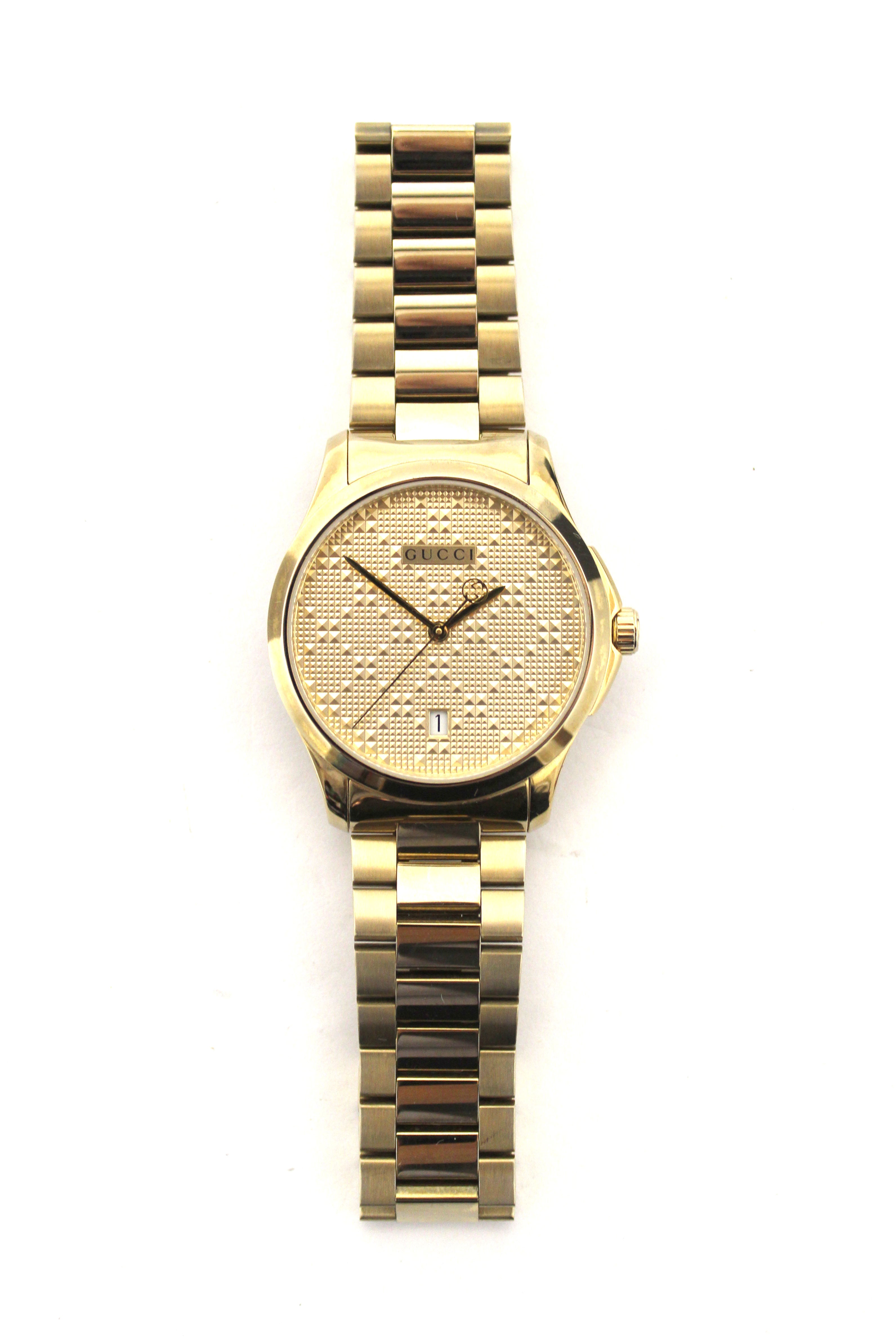 Authentic Gucci Swiss Quartz & Alloy Gold-Tone Dress Watch for Women | Luxury Fashion Accessory for Business, Party & Special Occasions