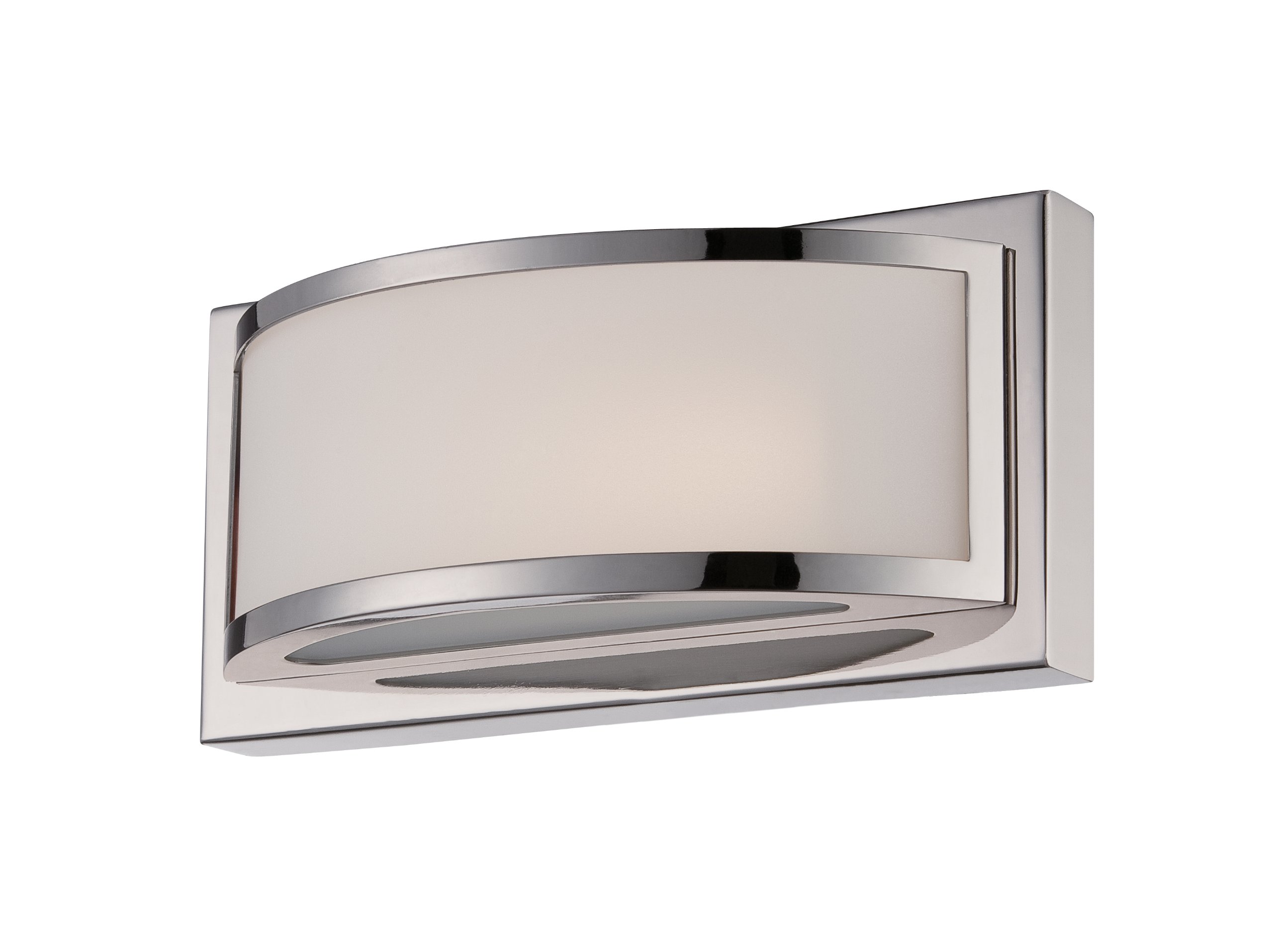 Nuvo Lighting 62/311 Mercer LED Wall Sconce - 4.8W 285 Lumens Soft White 2700K - KolourOne LED Technology with Frosted Glass & Polished Nickel - Perfect for Bedroom, Hallway, or Entryway Lighting