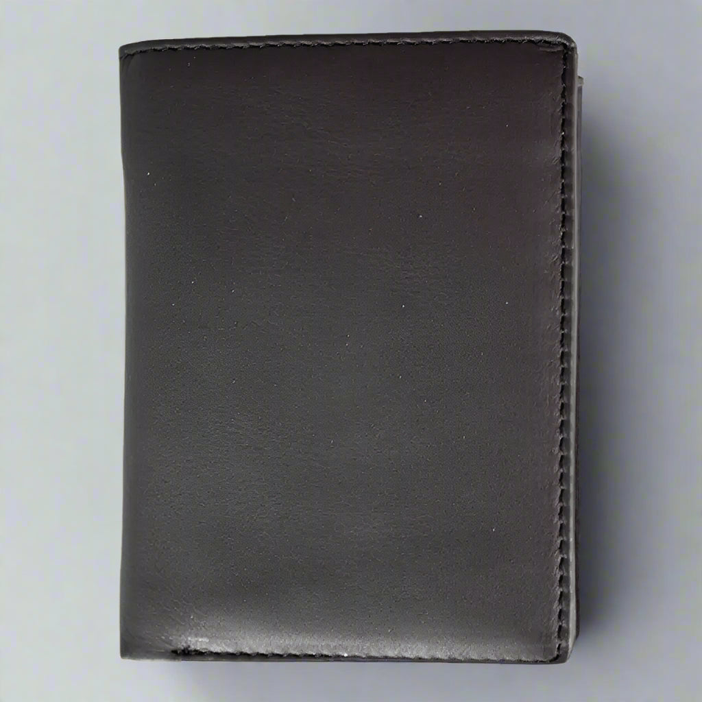 Premium Men's Leather Wallet - RFID Blocking Snap Close Flip Trifold Design - Perfect for Everyday Carry, Travel & Business (JBG International)