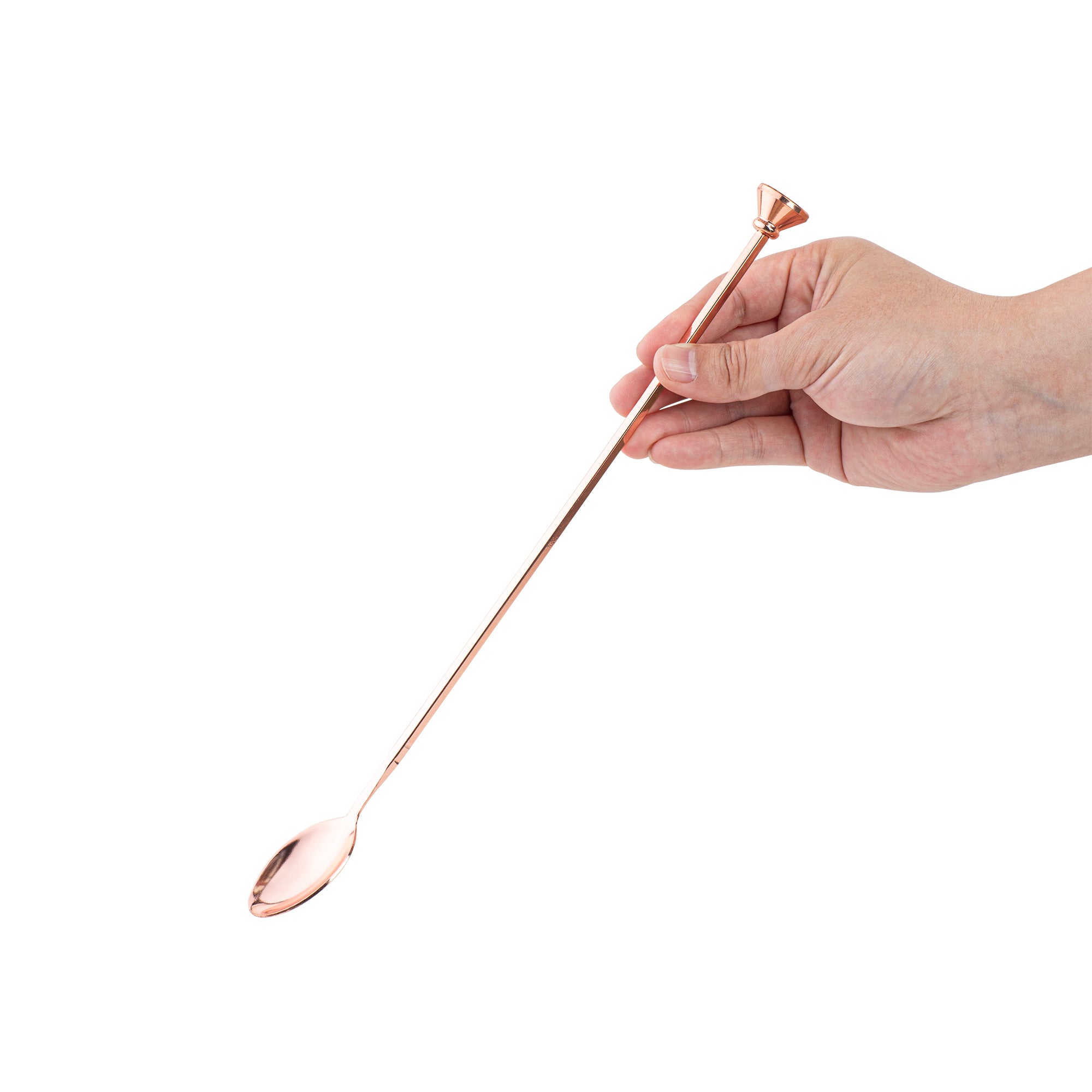 Premium Copper-Plated Stainless Steel Muddler Bar Spoon - 12