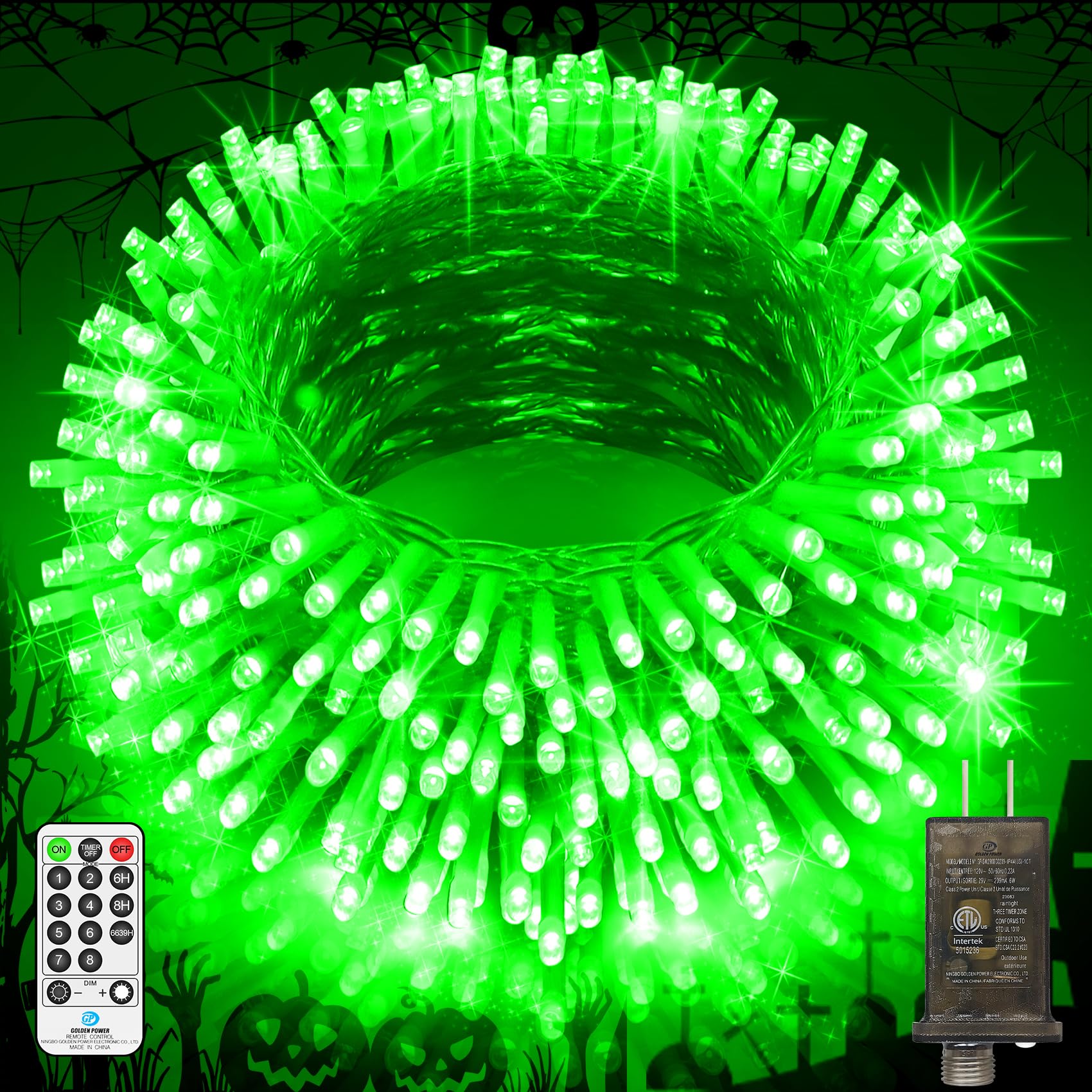 JXLEDAYY 1000 LED Christmas Lights Outdoor Waterproof - 403 FT Super Long Fairy String Lights with 8 Modes & Timer, Clear Wire for House, Tree, Patio, Yard, Wedding, Party (Green) - Perfect for Holiday Decorations, Garden Lighting, and Festive Events