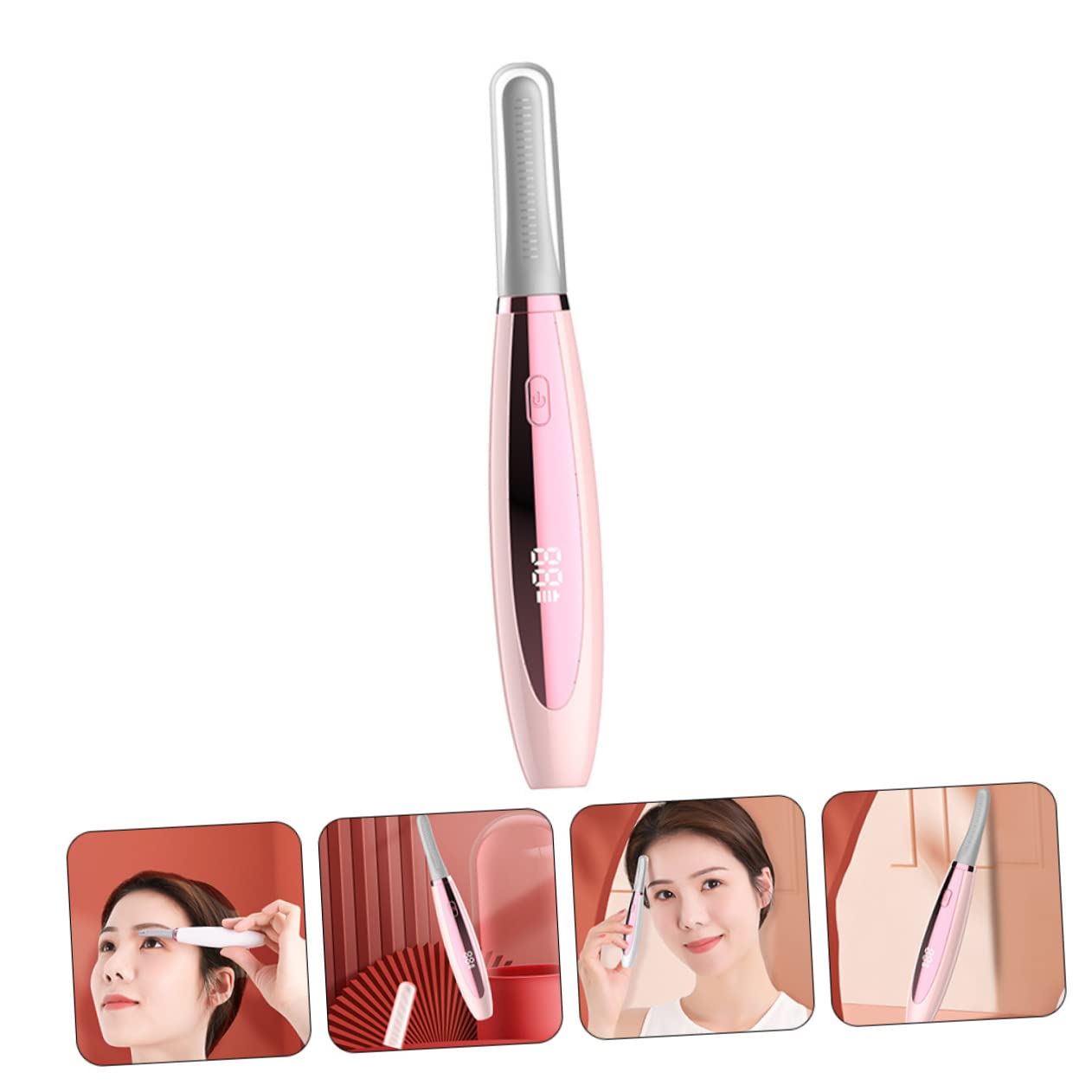 Minkissy Electric Heated Eyelash Curler - Lightweight & Comfortable Lash Curling Tool for Perfect Curls | Great for Daily Makeup, Special Occasions & Travel