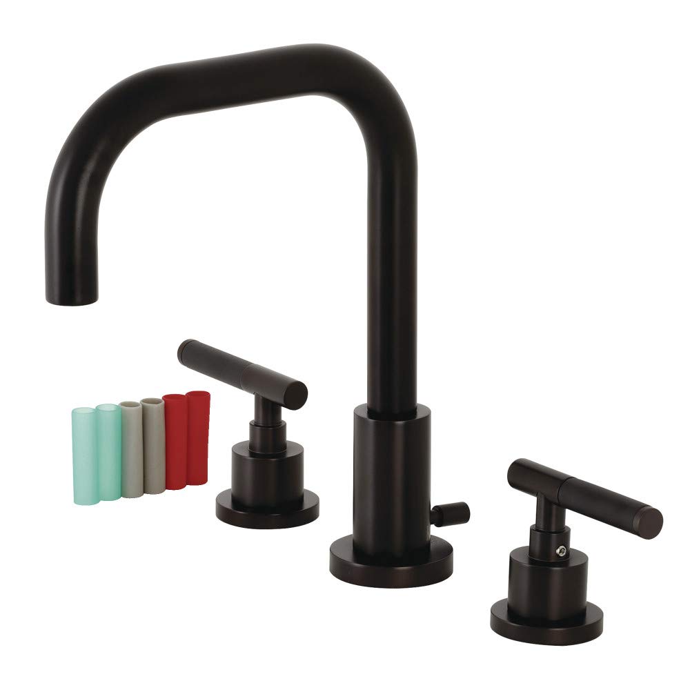 Kingston Brass FSC8935CKL Kaiser Widespread Bathroom Faucet - Oil Rubbed Bronze Finish - 13 x 6.81 x 9.5 Inches - Perfect for Modern Bathroom Vanities and Powder Rooms