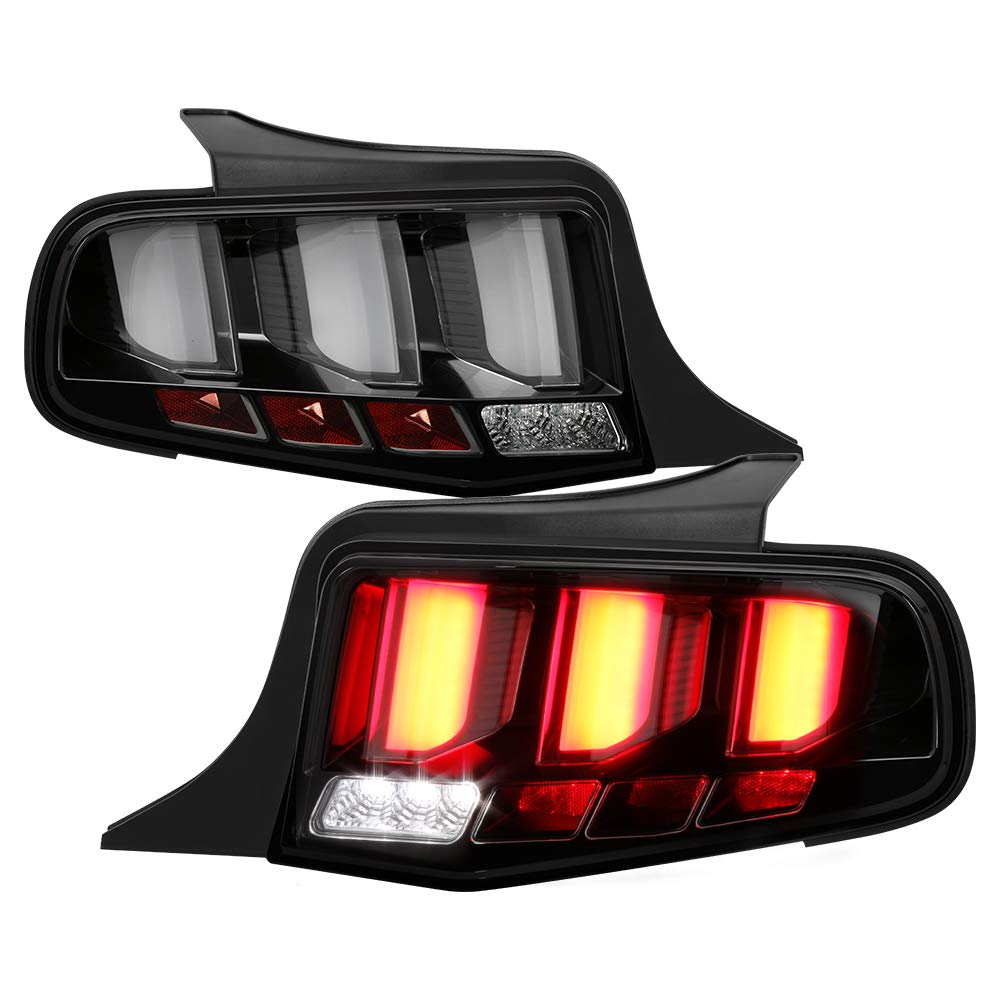 2010-2012 Ford Mustang Sequential LED Tail Lights - Black | High-Performance Brake Lights for Enhanced Safety & Style | Perfect for Night Driving & Car Shows