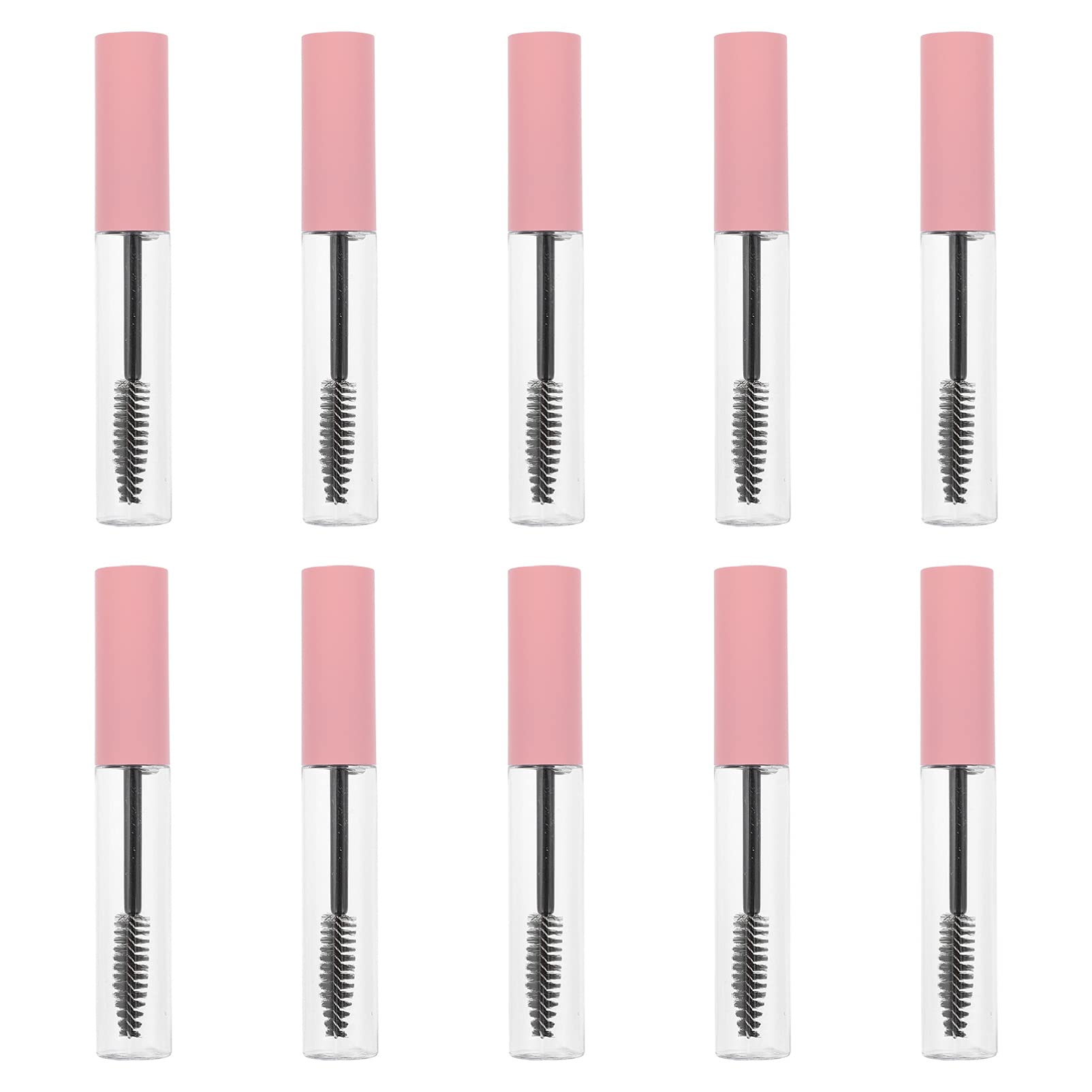 Artibetter 10 Pack Empty Mascara Tubes with Round Wand - Clear Refillable Mascara Containers for DIY Makeup, Travel & Air Travel Approved - Perfect for Homemade Cosmetics, Salon Use & On-the-Go Touch Ups