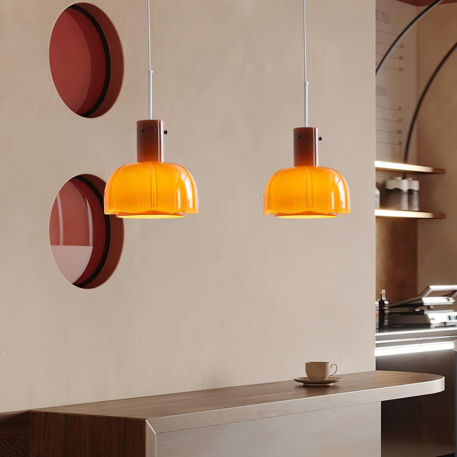 Lumina Petal Glass Pendant Light - Modern Hanging Chandelier for Kitchen Island, Dining Room & Bedroom Lighting - Elegant Home Decor Ceiling Fixture
