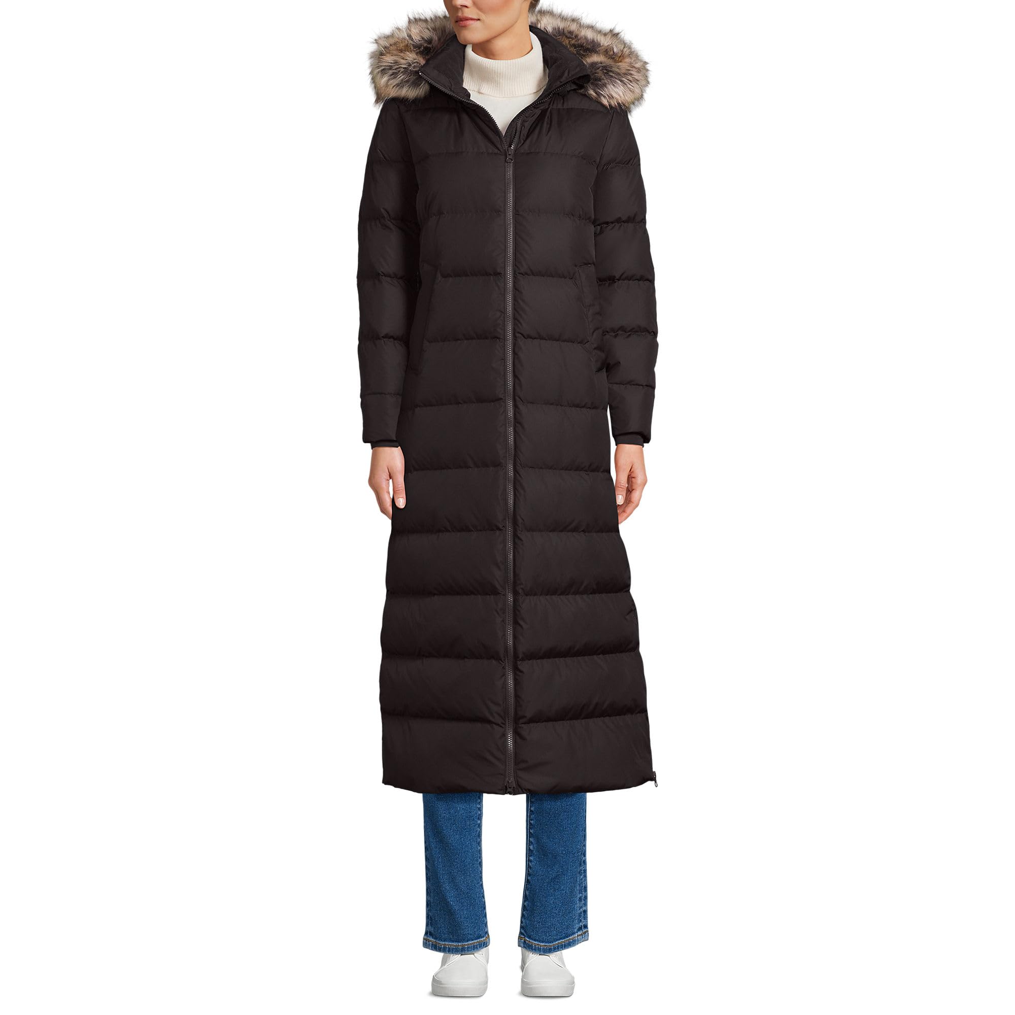 Lands' End Women's Max 600 Down Long Maxi Coat - Ultra Warm Winter Parka for Extreme Cold Weather | Perfect for Snowy Days, Commuting & Outdoor Activities
