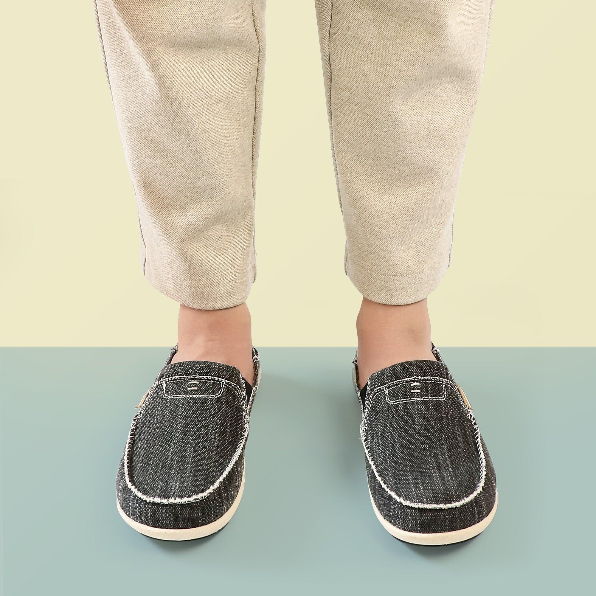 Men's Comfortable Canvas Slip On Shoes - Breathable Casual Loafers for Walking, Travel & Everyday Wear | Non-Slip Lightweight Sneakers for Men