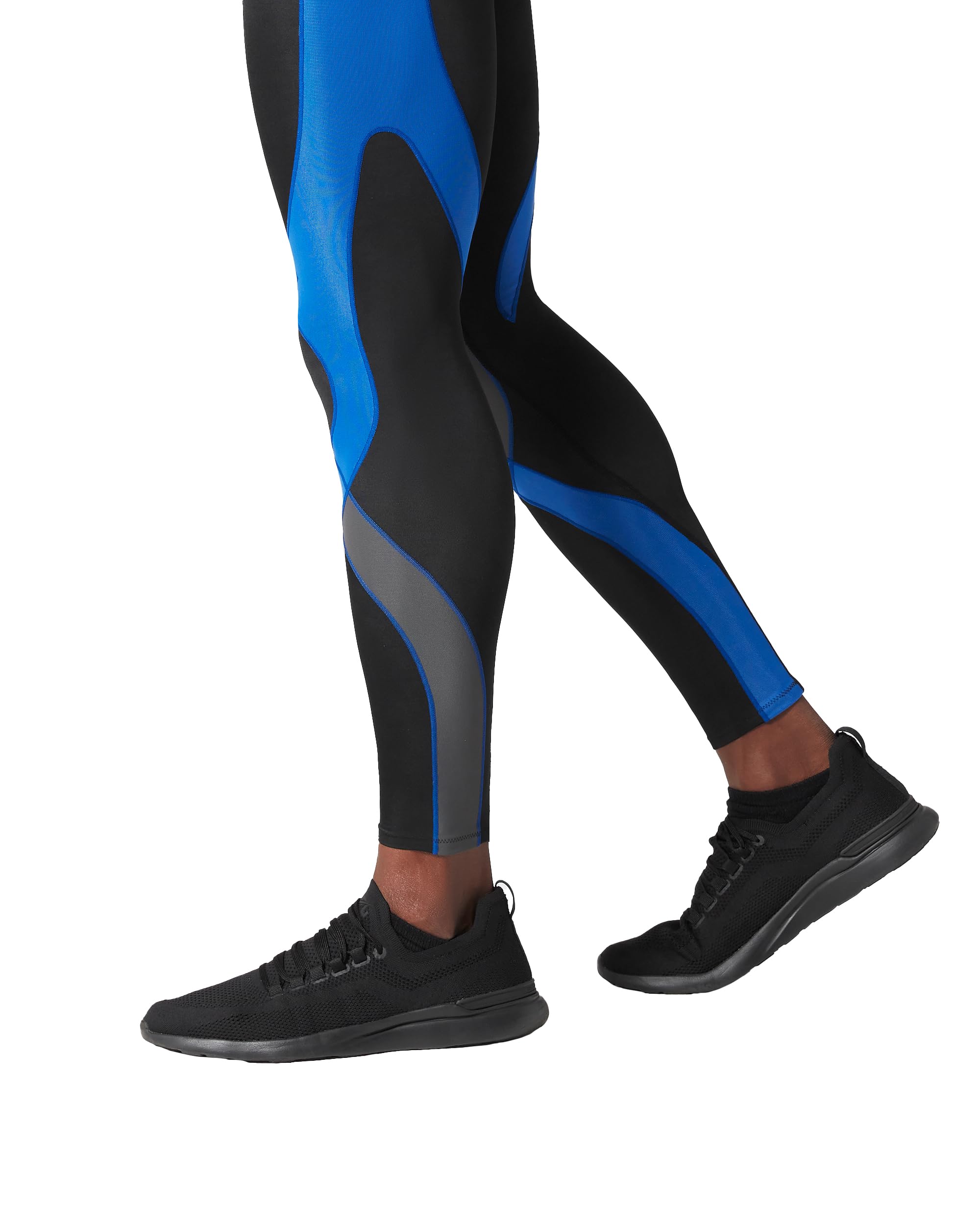 CW-X Men's Stabilyx Joint Support Compression Tights - Running, Workout & Recovery Pants for Athletes - Ideal for Marathon Training, Gym Workouts & Post-Exercise Muscle Recovery